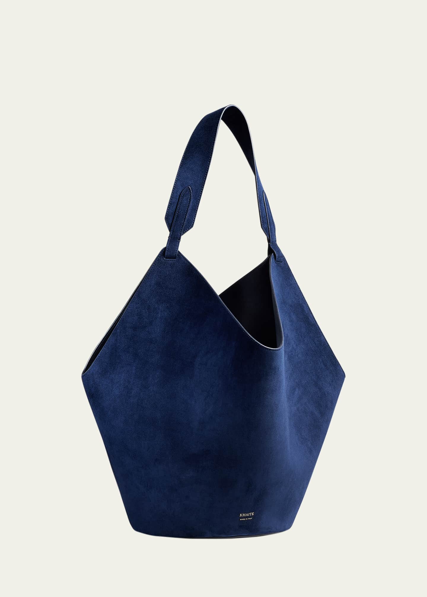 Khaite カイト Lotus ロータス スエード トートバッグ Khaite Lotus Medium Calfskin Suede Tote Bag - Bergdorf Goodman
