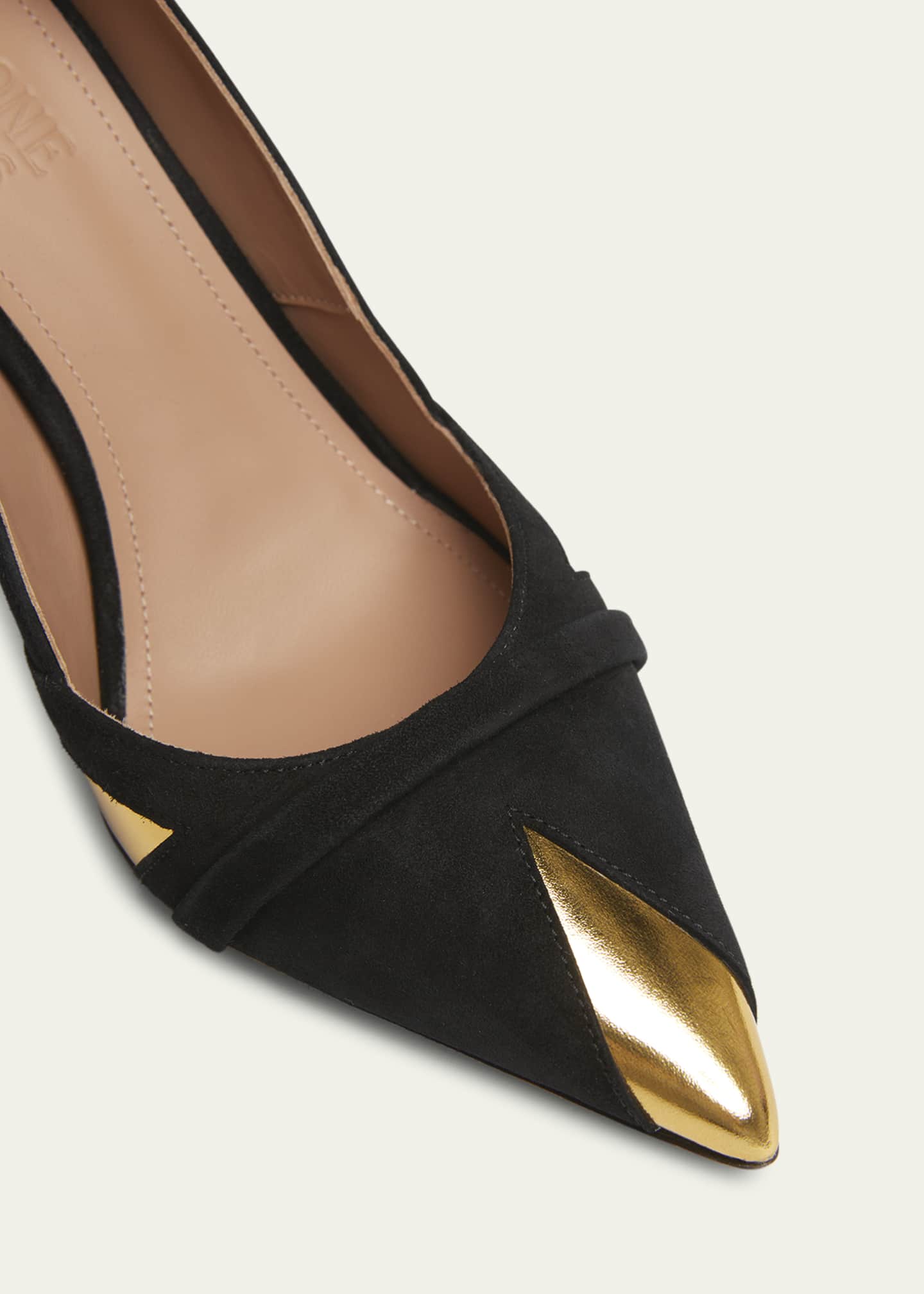 Malone Souliers Gae Suede Metallic Stiletto Pumps Image 3 of 3
