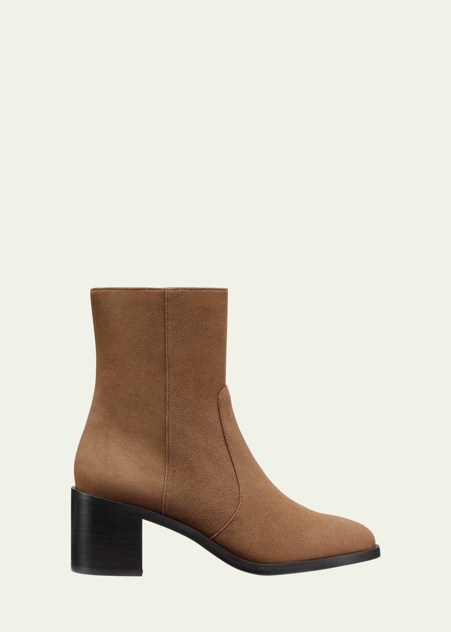 Stuart Weitzman Esme Suede Zip Booties