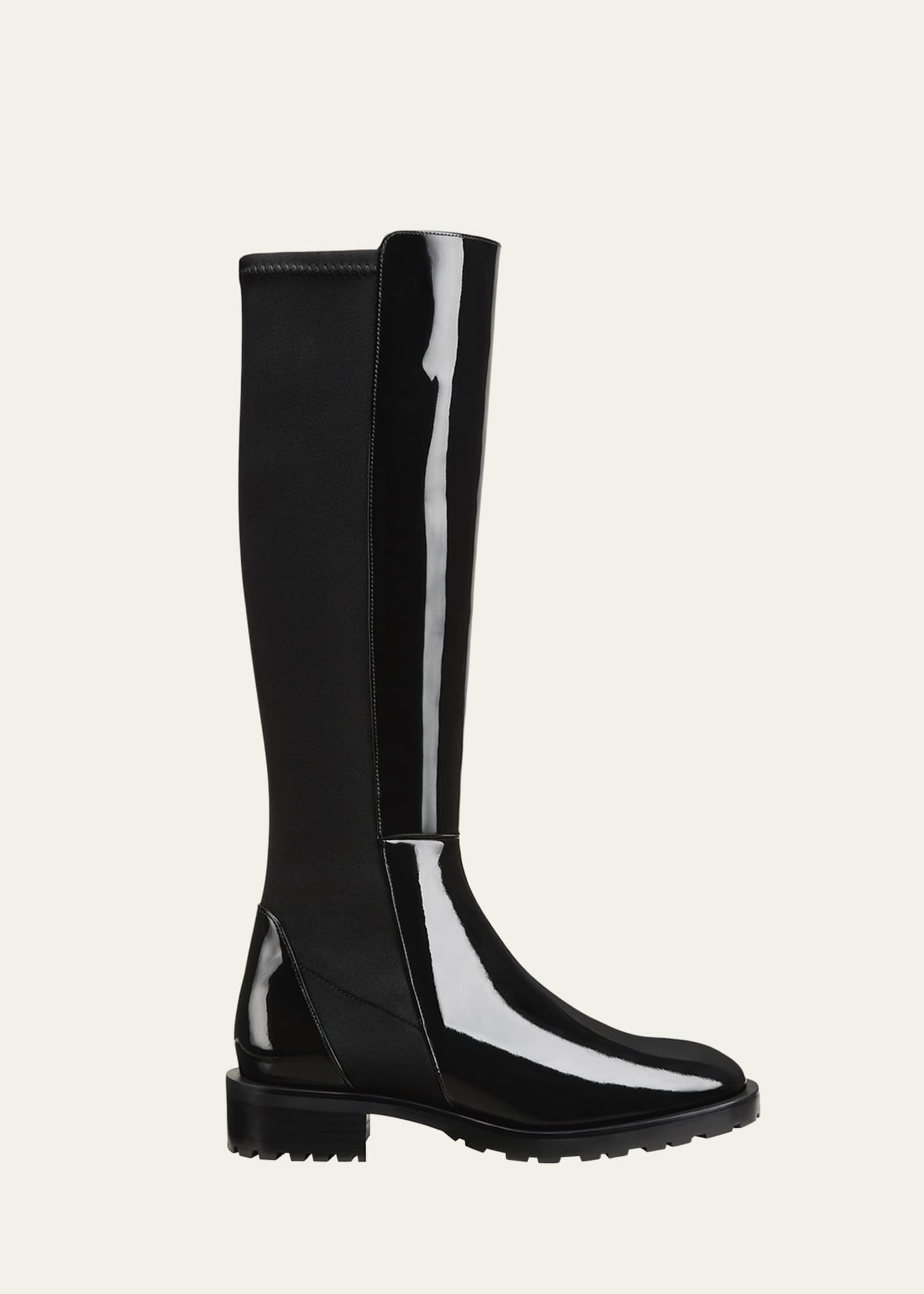 Stuart Weitzman 5050 Patent Stretch Knee Boots Bergdorf Goodman