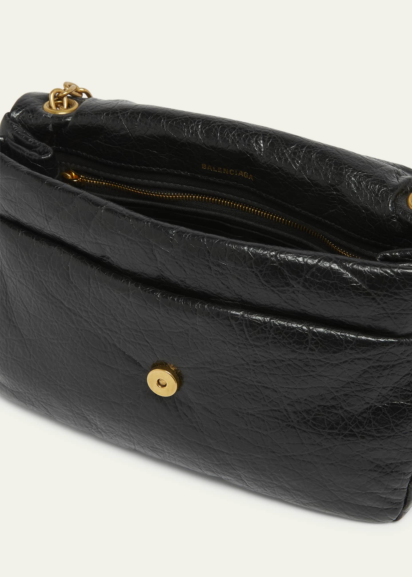 Balenciaga Monaco Mini Leather Chain Shoulder Bag Image 4 of 5