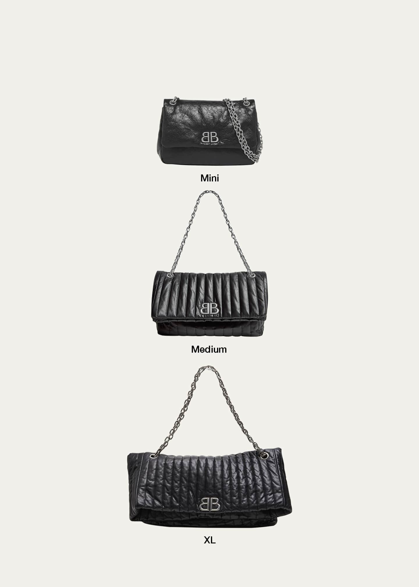 Balenciaga Monaco Mini Leather Chain Shoulder Bag - Bergdorf Goodman