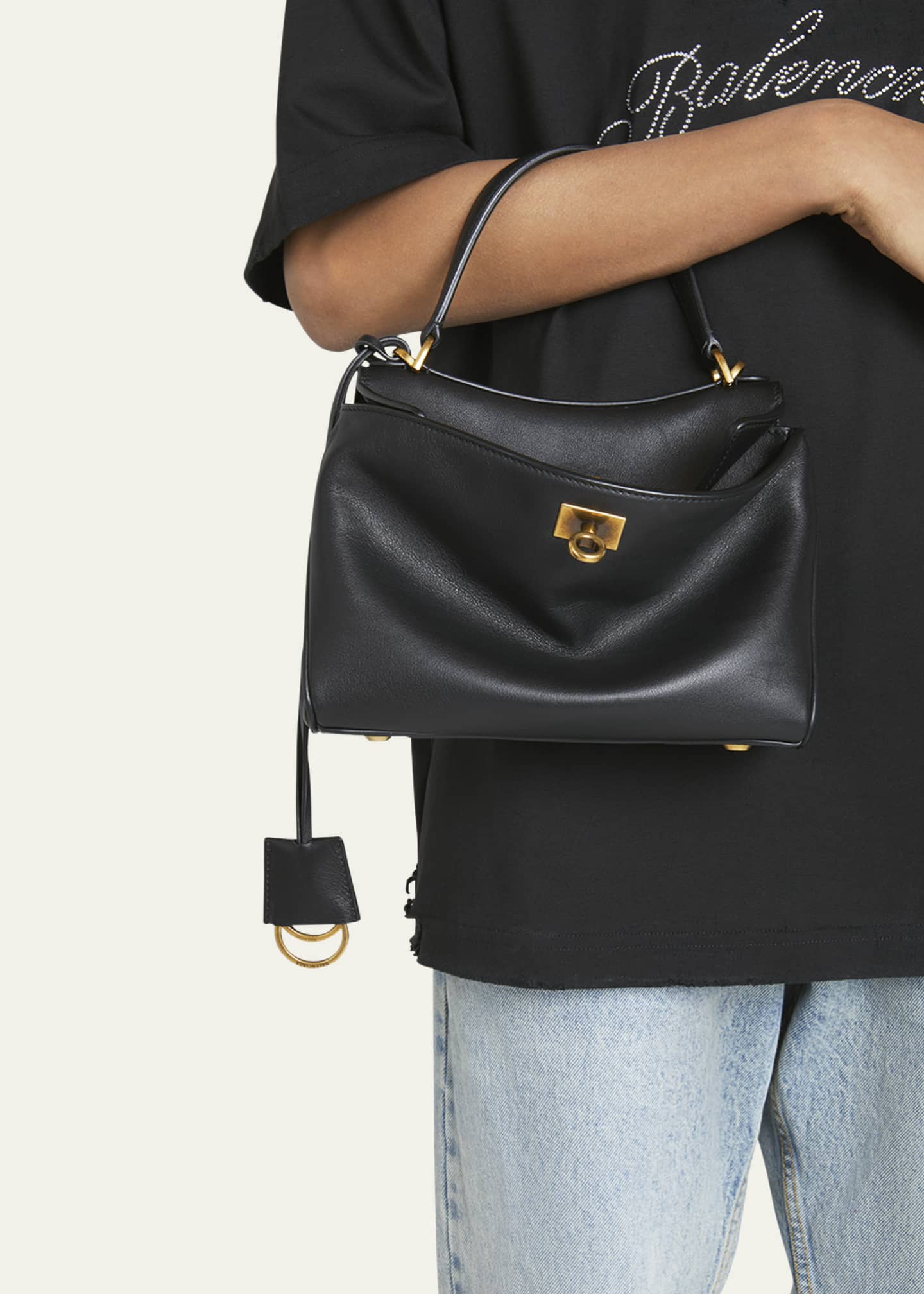 Rodeo Mini Leather Top-Handle Bag
