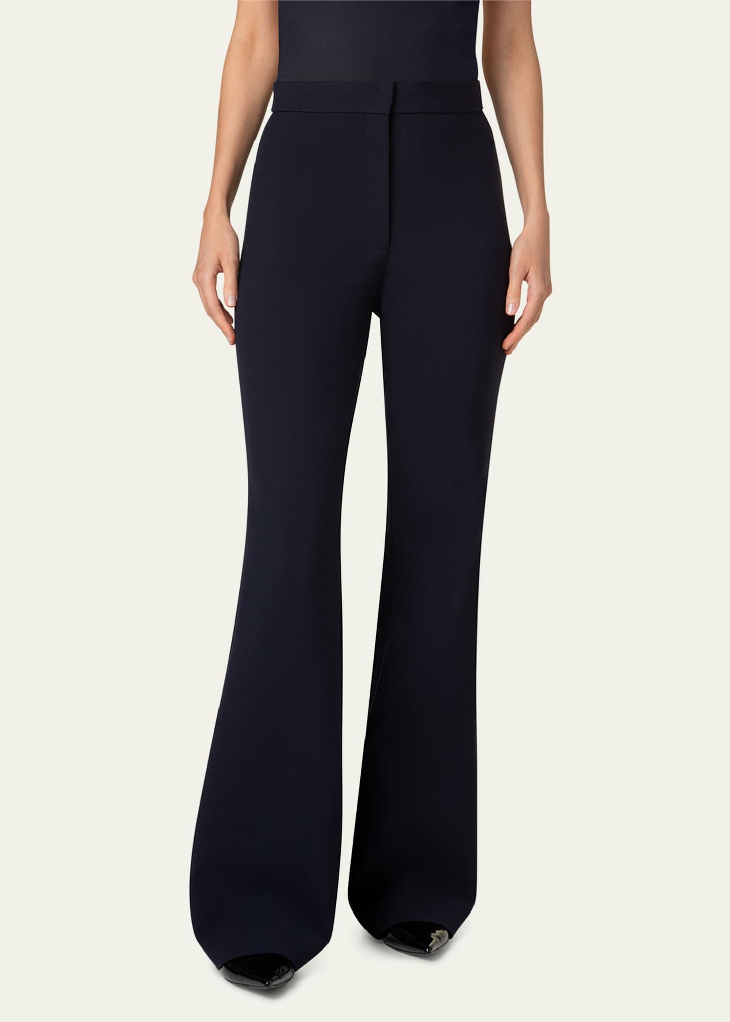 Akris punto Courtney Bootcut Pebble Crepe Pants Image 2 of 4