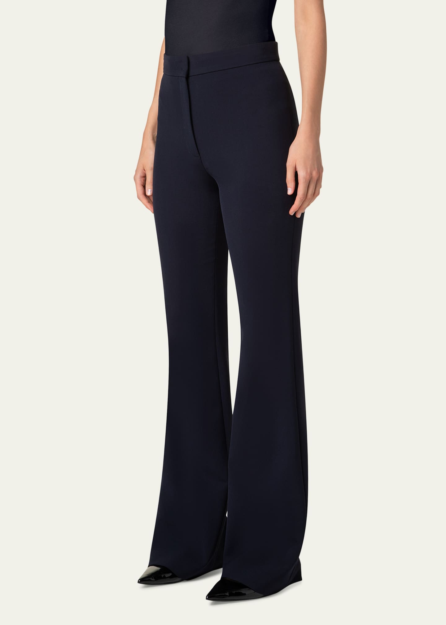 Akris punto Courtney Bootcut Pebble Crepe Pants Image 4 of 4