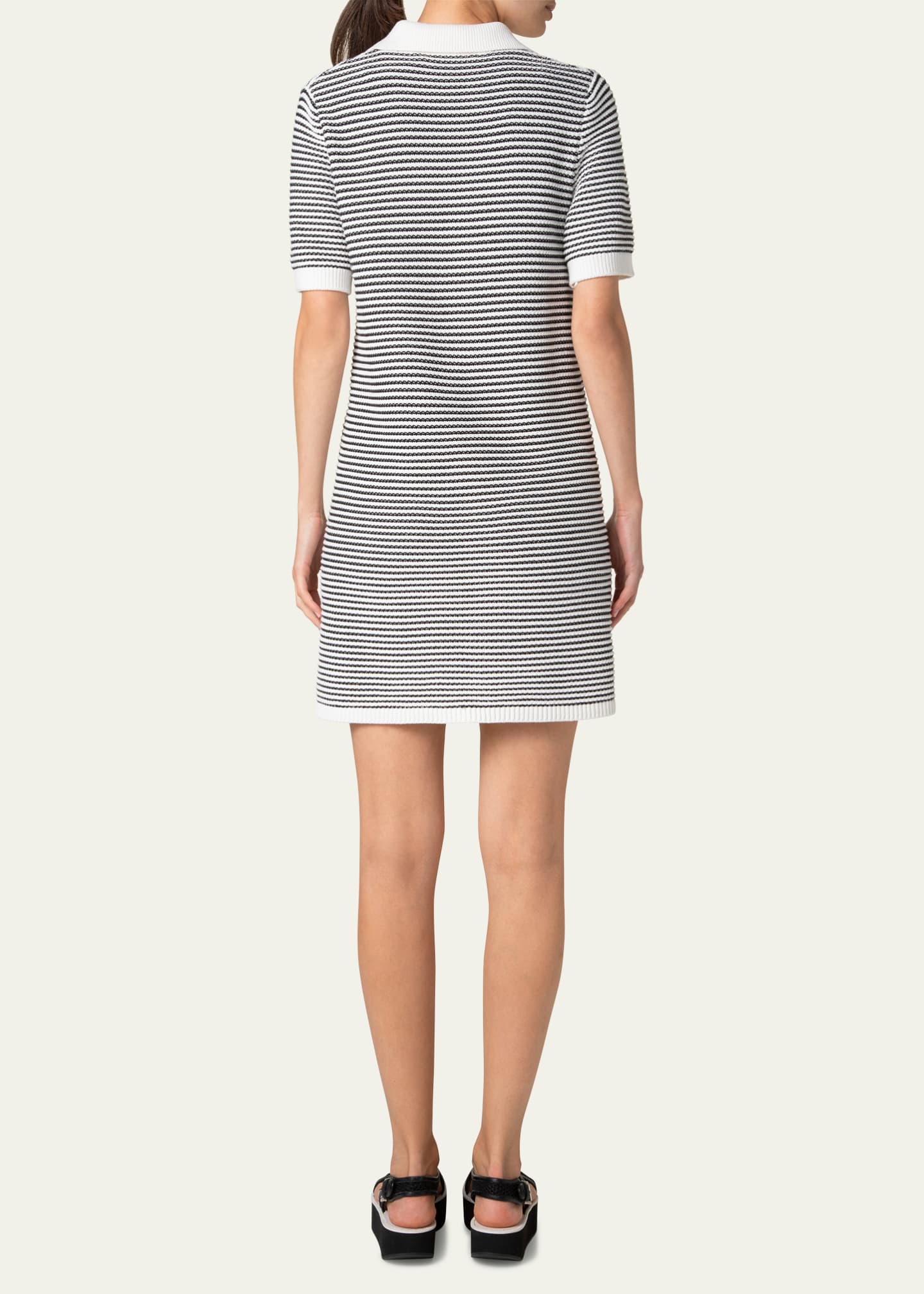 Akris punto Chunky Tweed Knit Mini Polo Dress Image 3 of 5