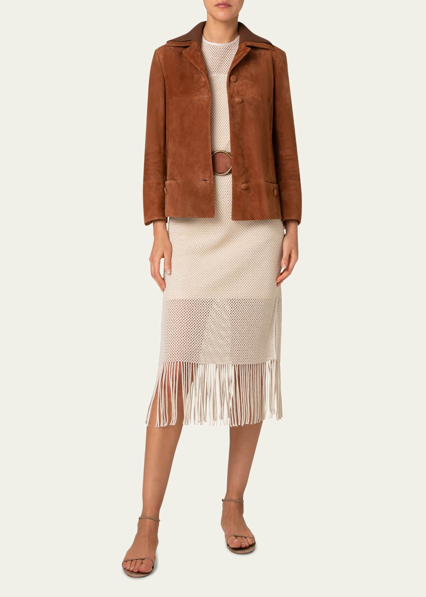 Akris punto Goat Suede Jacket Image 2 of 5