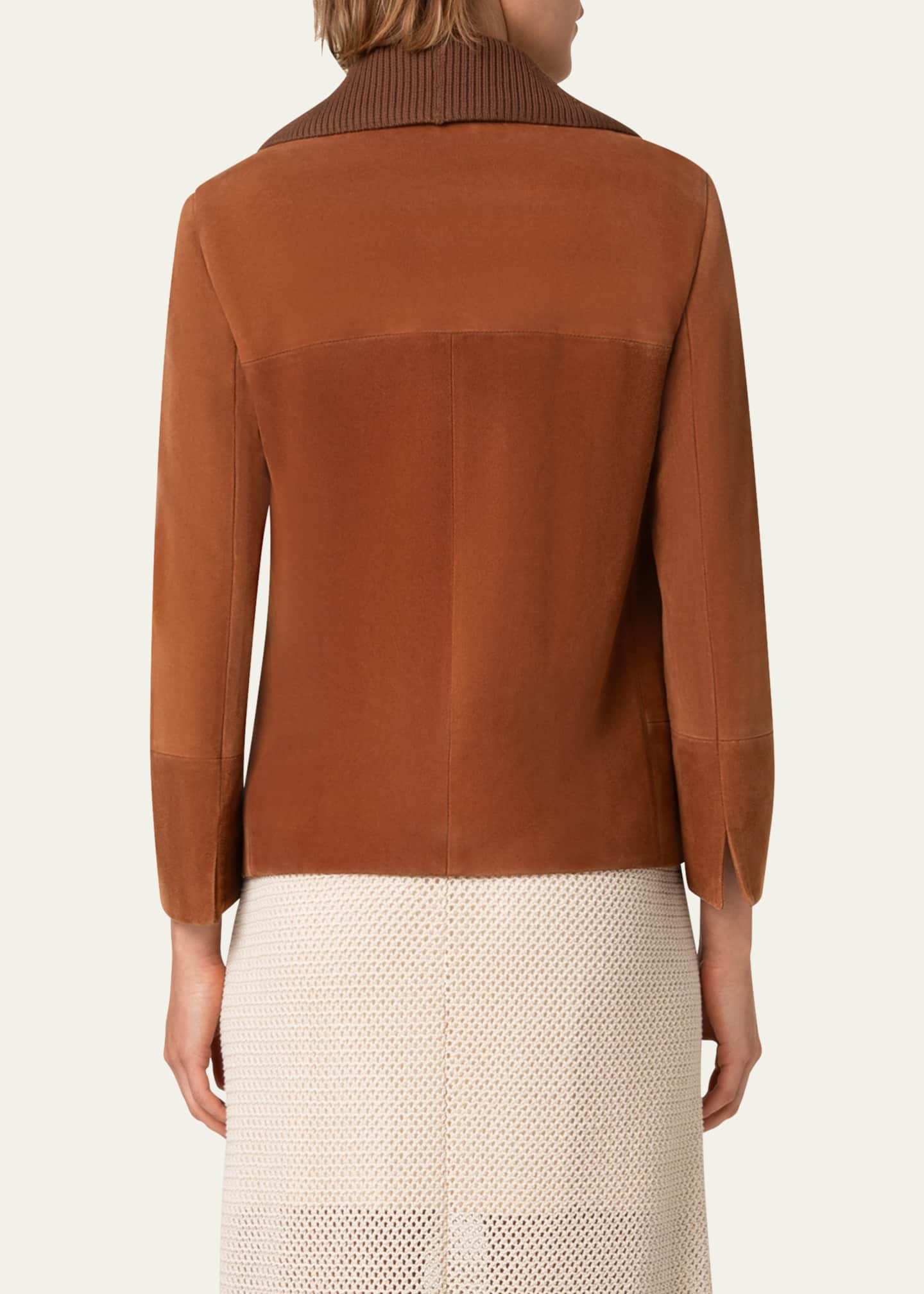 Akris punto Goat Suede Jacket Image 3 of 5