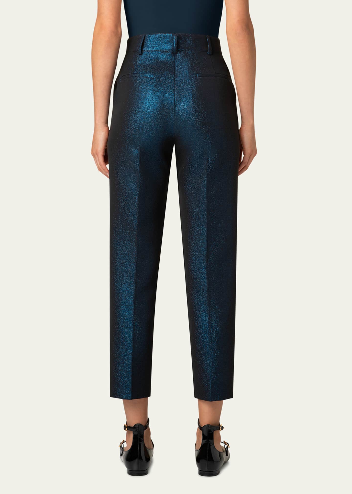 Akris punto Feryn Metallic Night Sky Tapered Pants Image 3 of 5