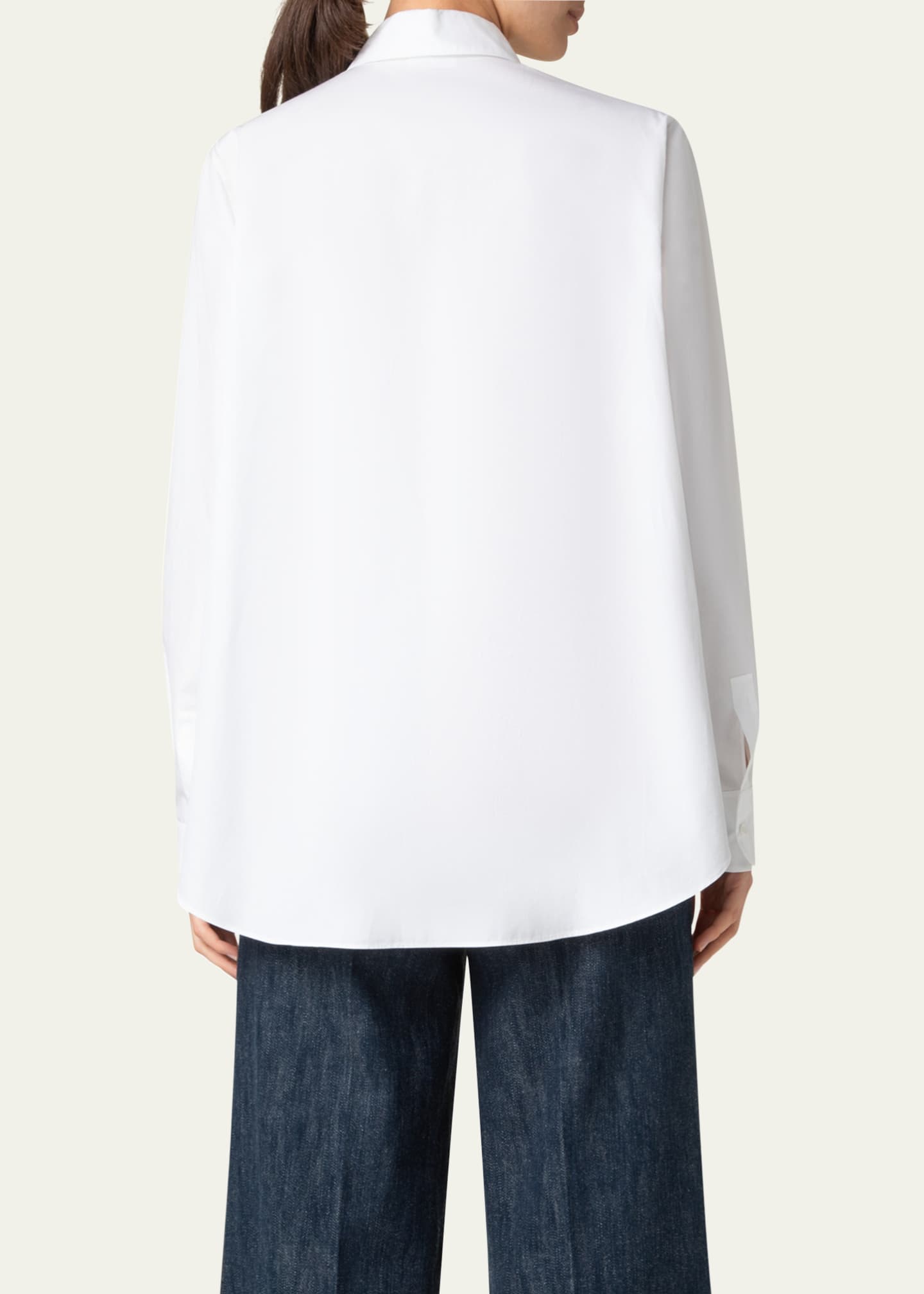 Akris punto Tunic Cotton Poplin Blouse Image 3 of 5