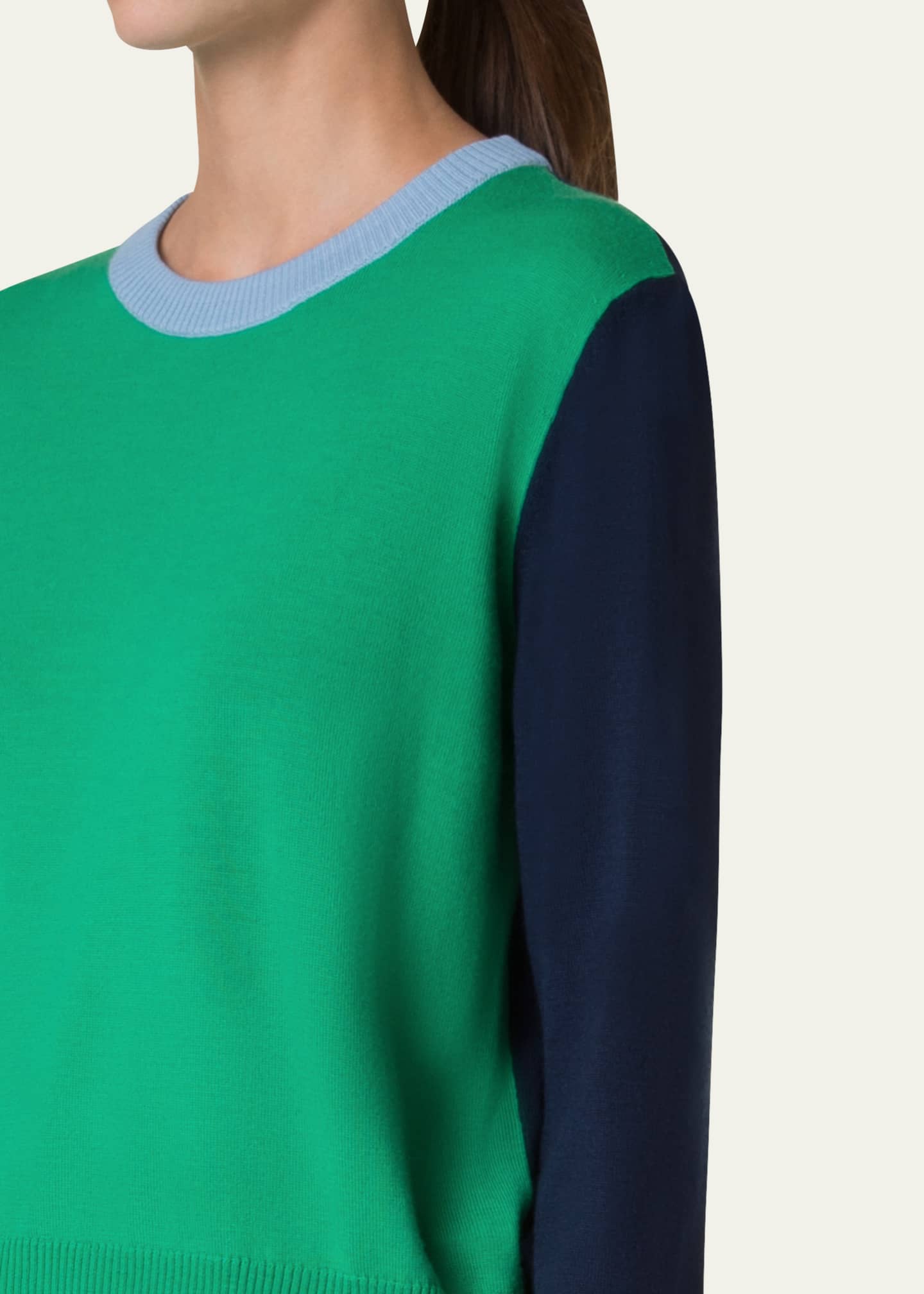 Akris punto Colorblock Wool Sweater Image 5 of 5