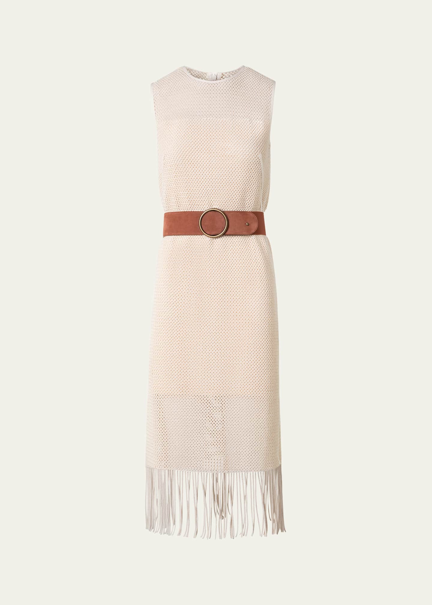 Akris punto Fringe Mesh Midi Dress Image 1 of 5