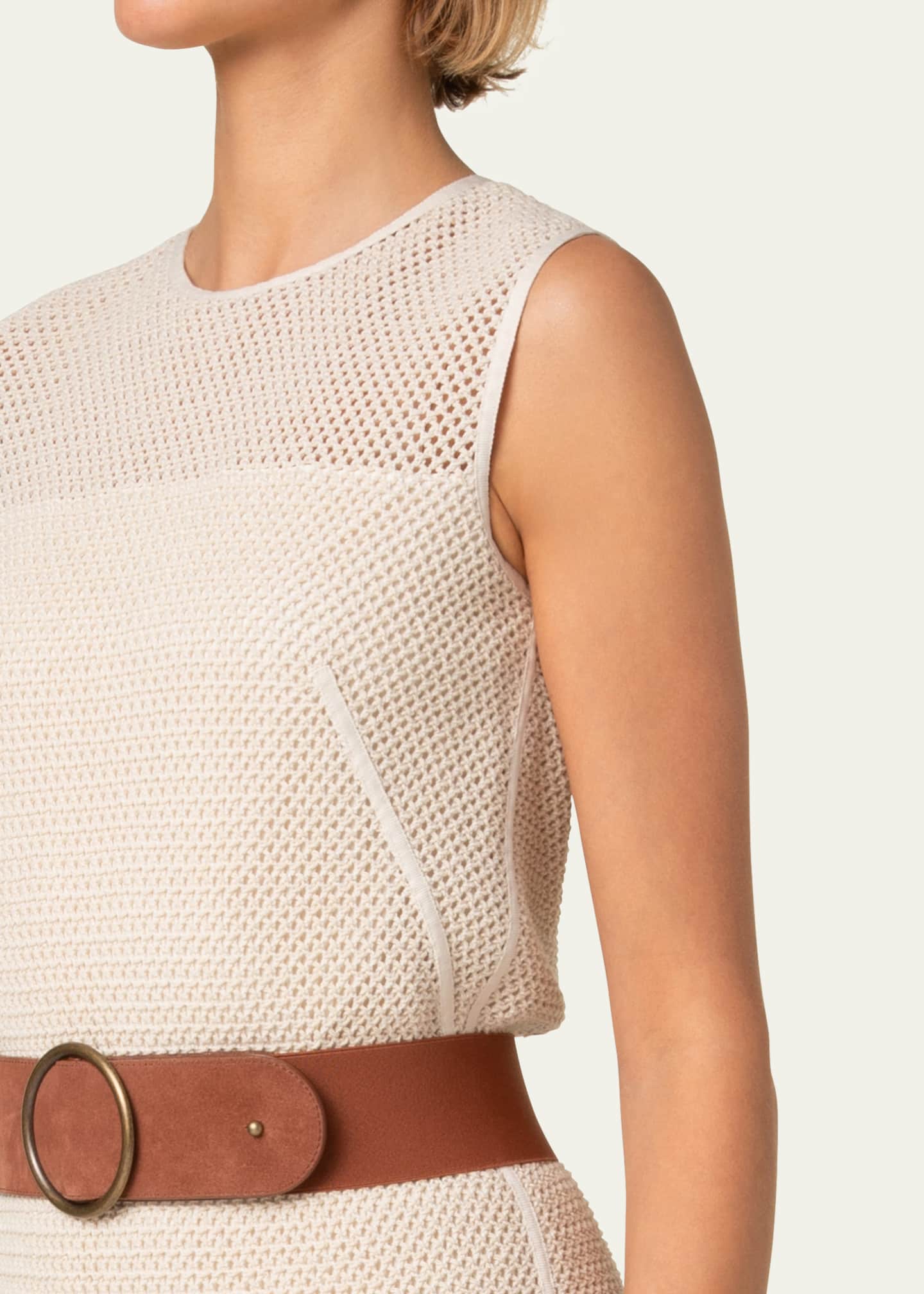 Akris punto Fringe Mesh Midi Dress Image 5 of 5