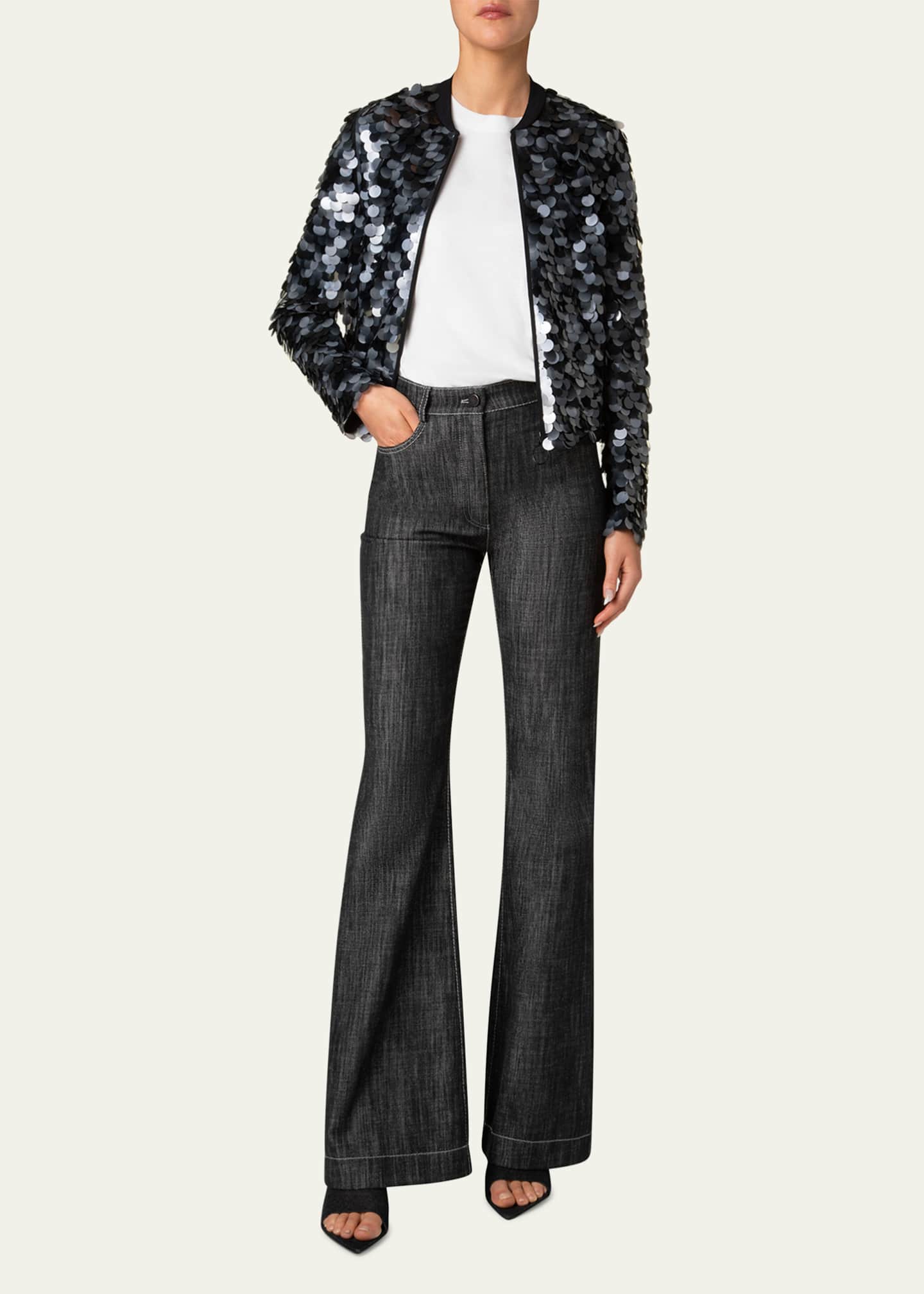 Akris punto Dot Sequined Bomber Jacket Image 2 of 5