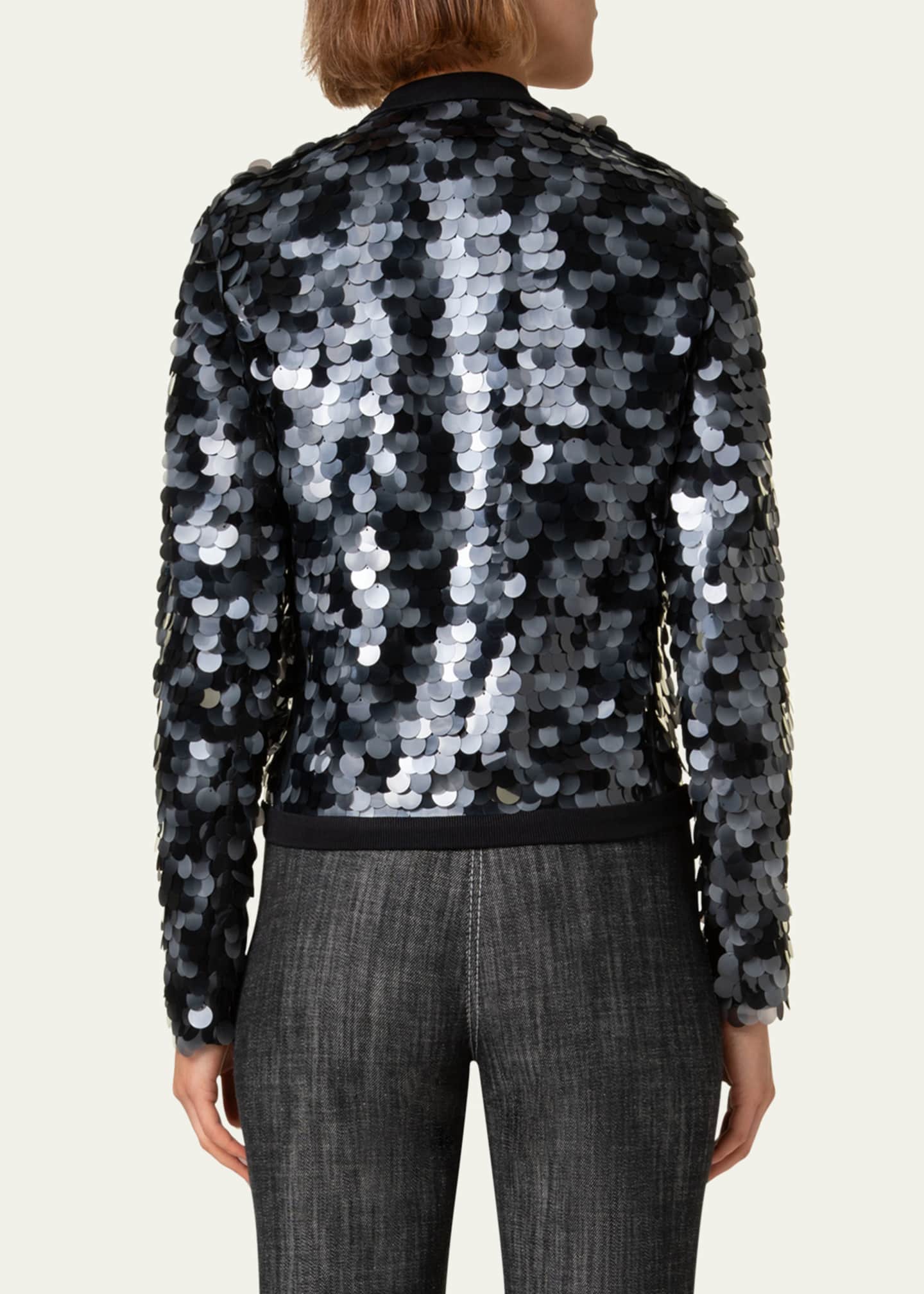 Akris punto Dot Sequined Bomber Jacket Image 3 of 5