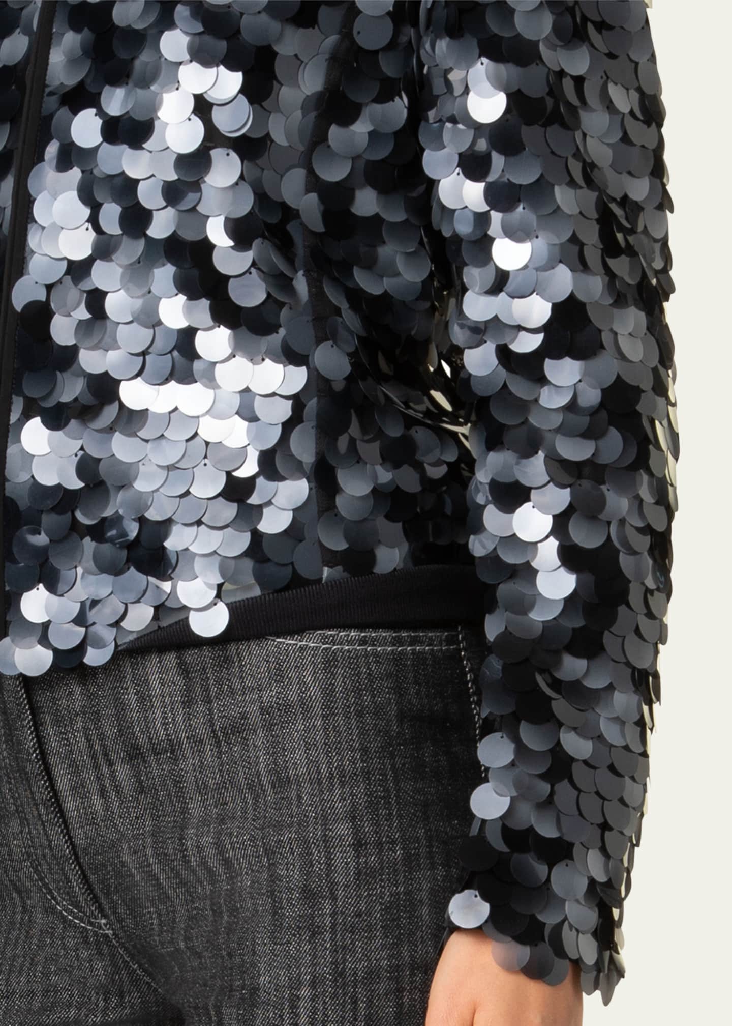 Akris punto Dot Sequined Bomber Jacket Image 5 of 5