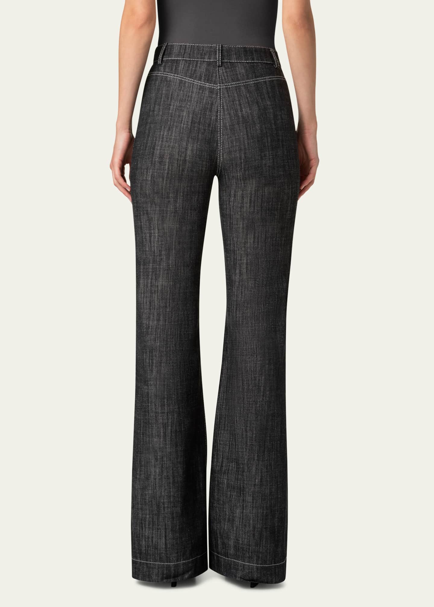 Akris punto Courtney Bootcut-Leg Denim Pants Image 3 of 4