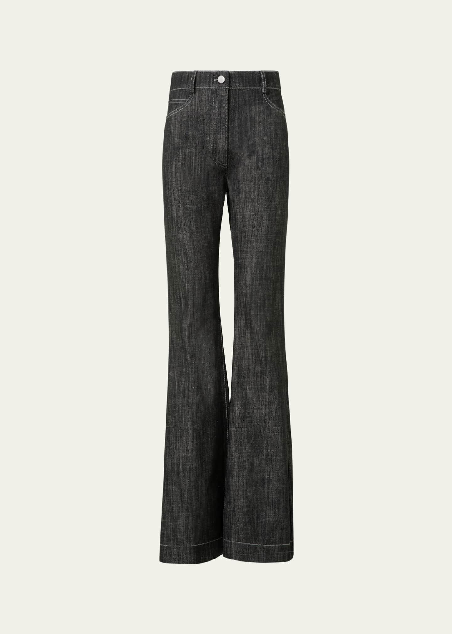 Akris punto Courtney Bootcut-Leg Denim Pants Image 1 of 4
