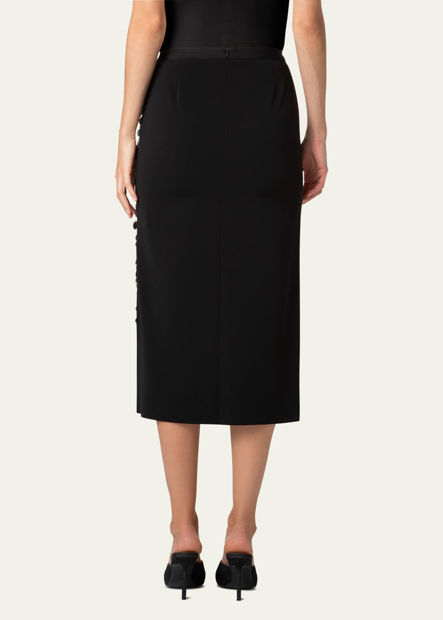 Akris punto Mix Media Lasercut Dot Sequined Midi Skirt Image 3 of 5