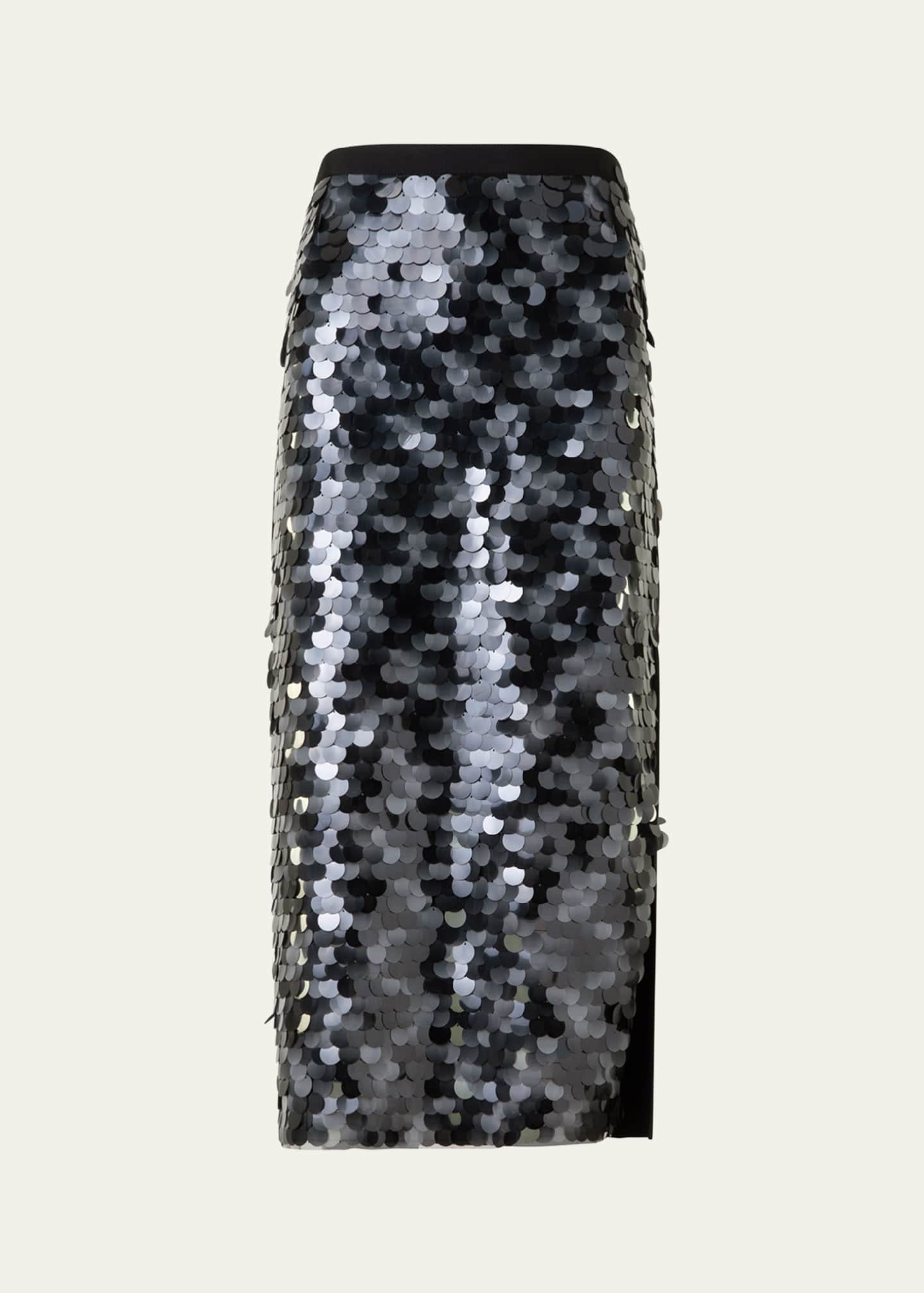 Akris punto Mix Media Lasercut Dot Sequined Midi Skirt Image 1 of 5