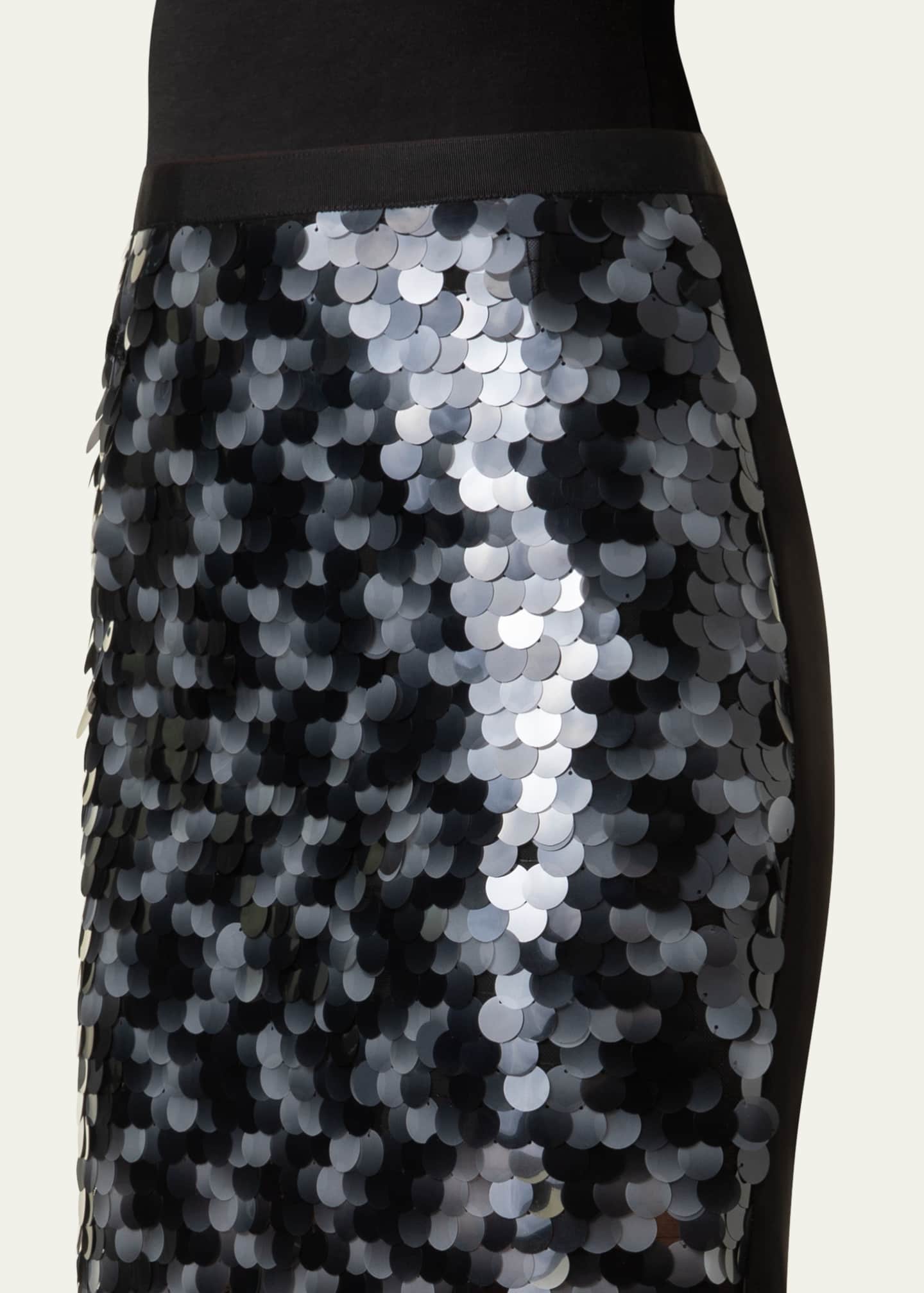 Akris punto Mix Media Lasercut Dot Sequined Midi Skirt Image 5 of 5