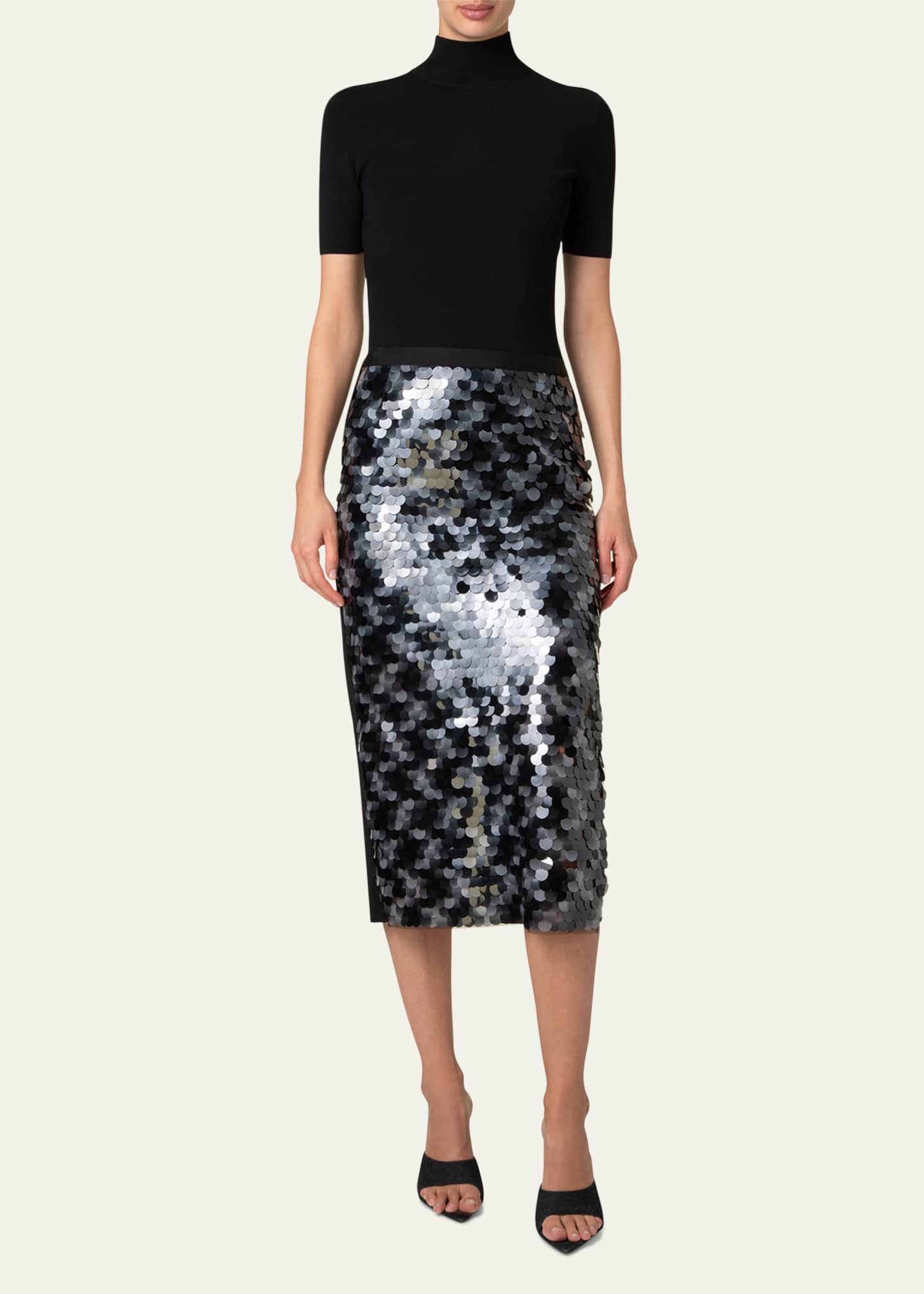 Akris punto Fitted Knit Viscose-Blend Sweater Image 2 of 5