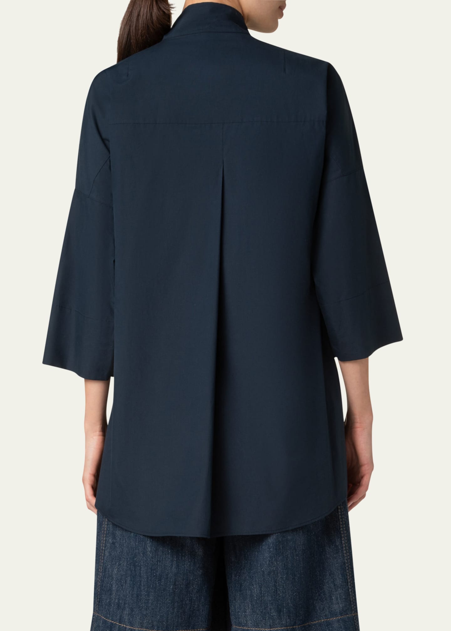 Akris punto Marine Knot Poplin Tunic Blouse Image 3 of 5