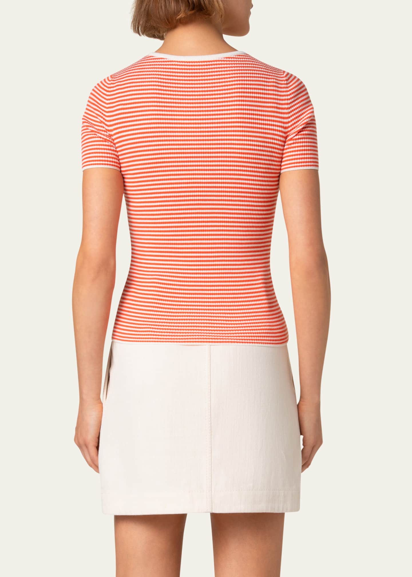 Akris punto Sailor Stripe Ribbed Wool T-Shirt Image 3 of 5