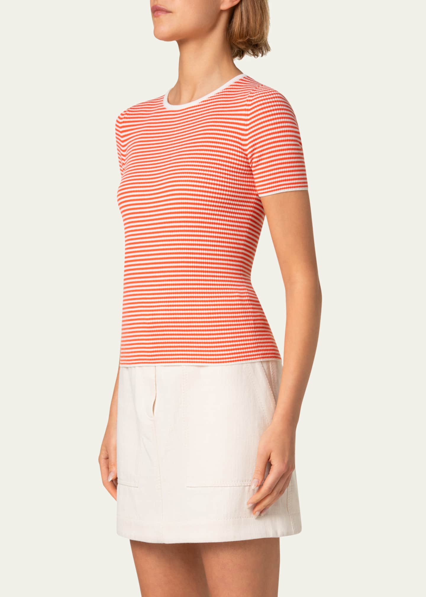 Akris punto Sailor Stripe Ribbed Wool T-Shirt Image 4 of 5