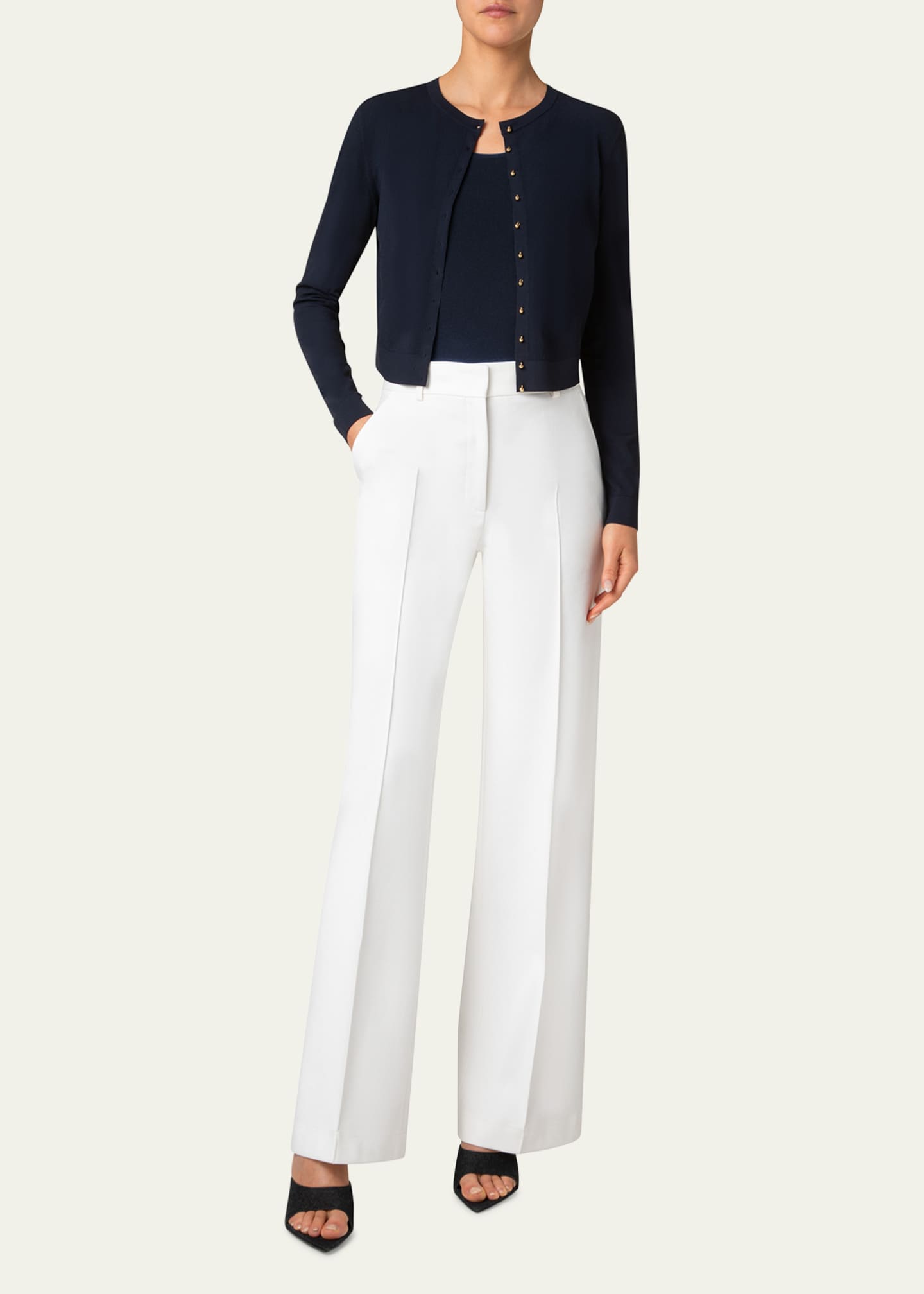 Akris punto Fitted Knit Cardigan Image 2 of 5