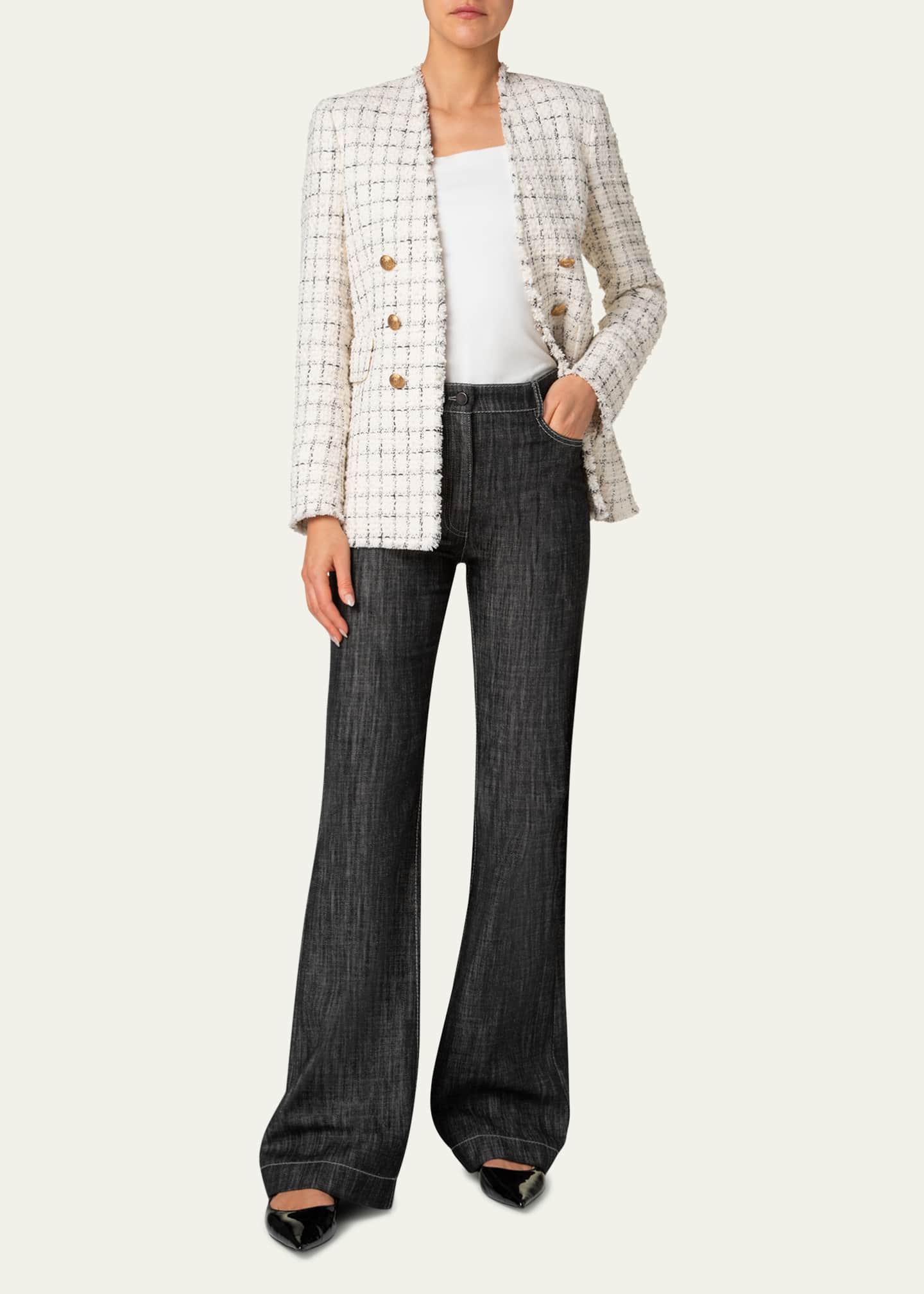 Akris punto Small Window Check Tweed Blazer Image 2 of 5