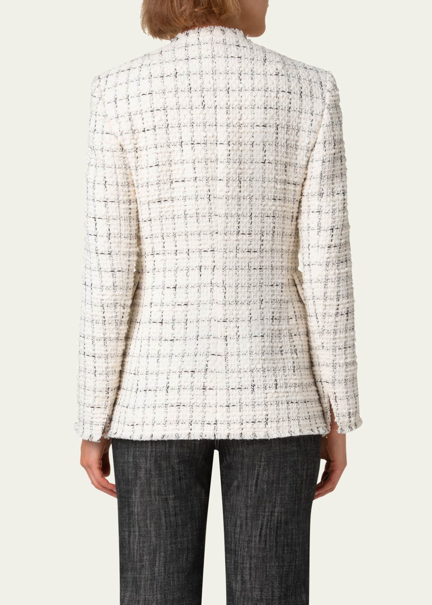 Akris punto Small Window Check Tweed Blazer Image 3 of 5
