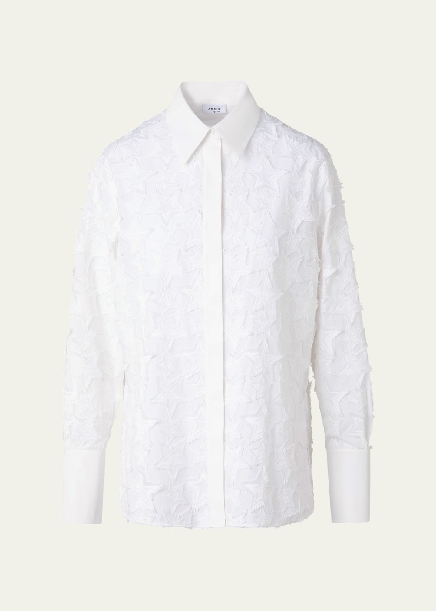 Akris punto 3D Star Cotton Poplin Blouse Image 1 of 5