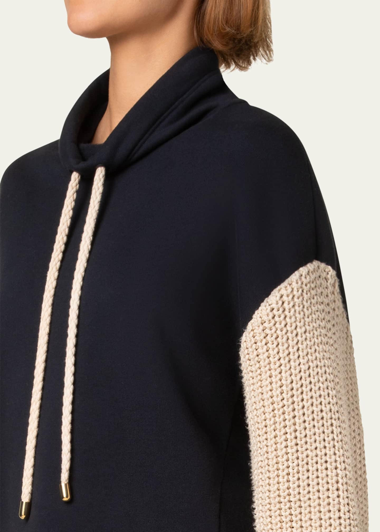 Akris punto Mixed-Media Chunky Knit Sweater Image 5 of 5
