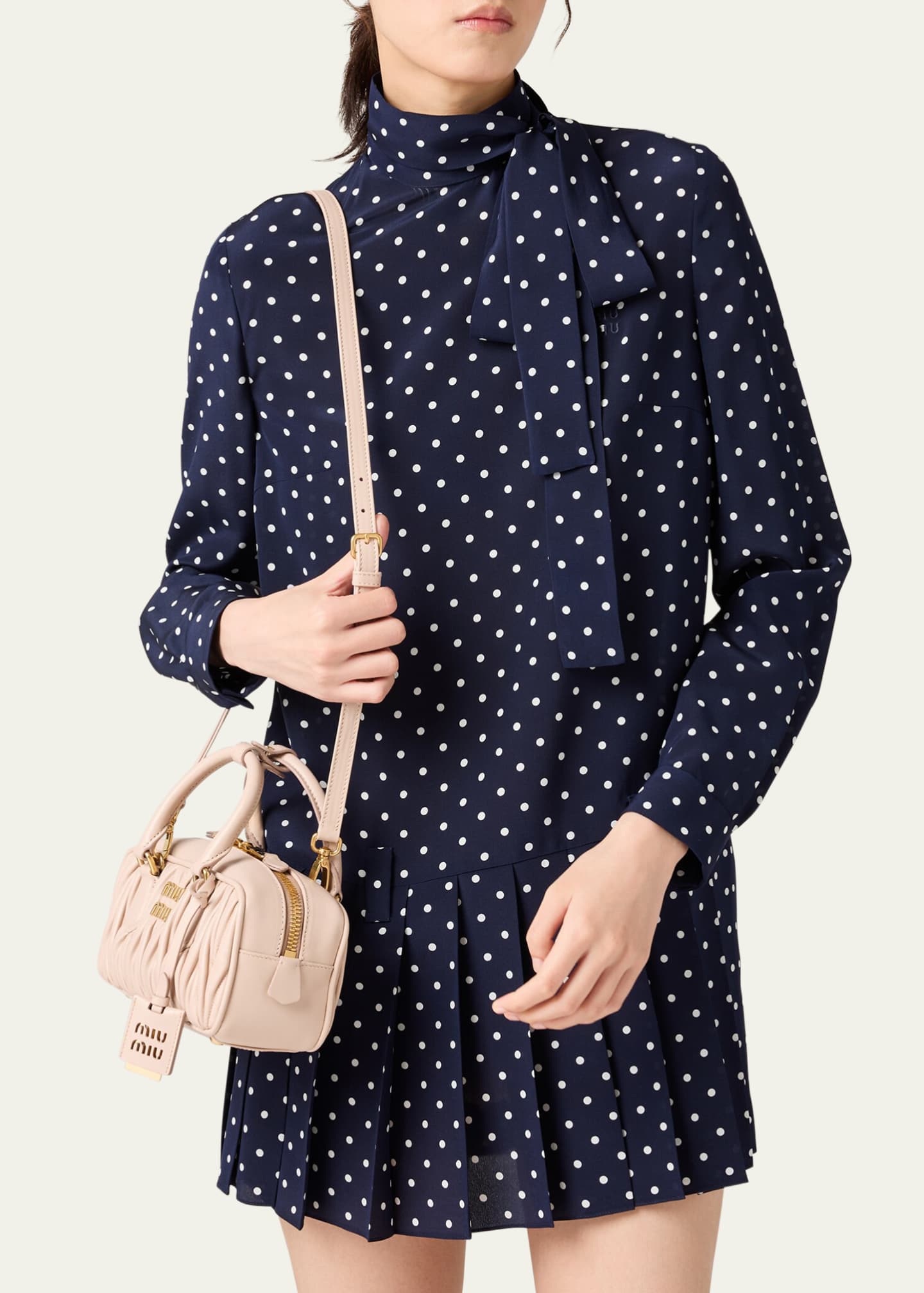 Miu Miu Zip Quilted Leather Top-Handle Bag Image 2 of 5