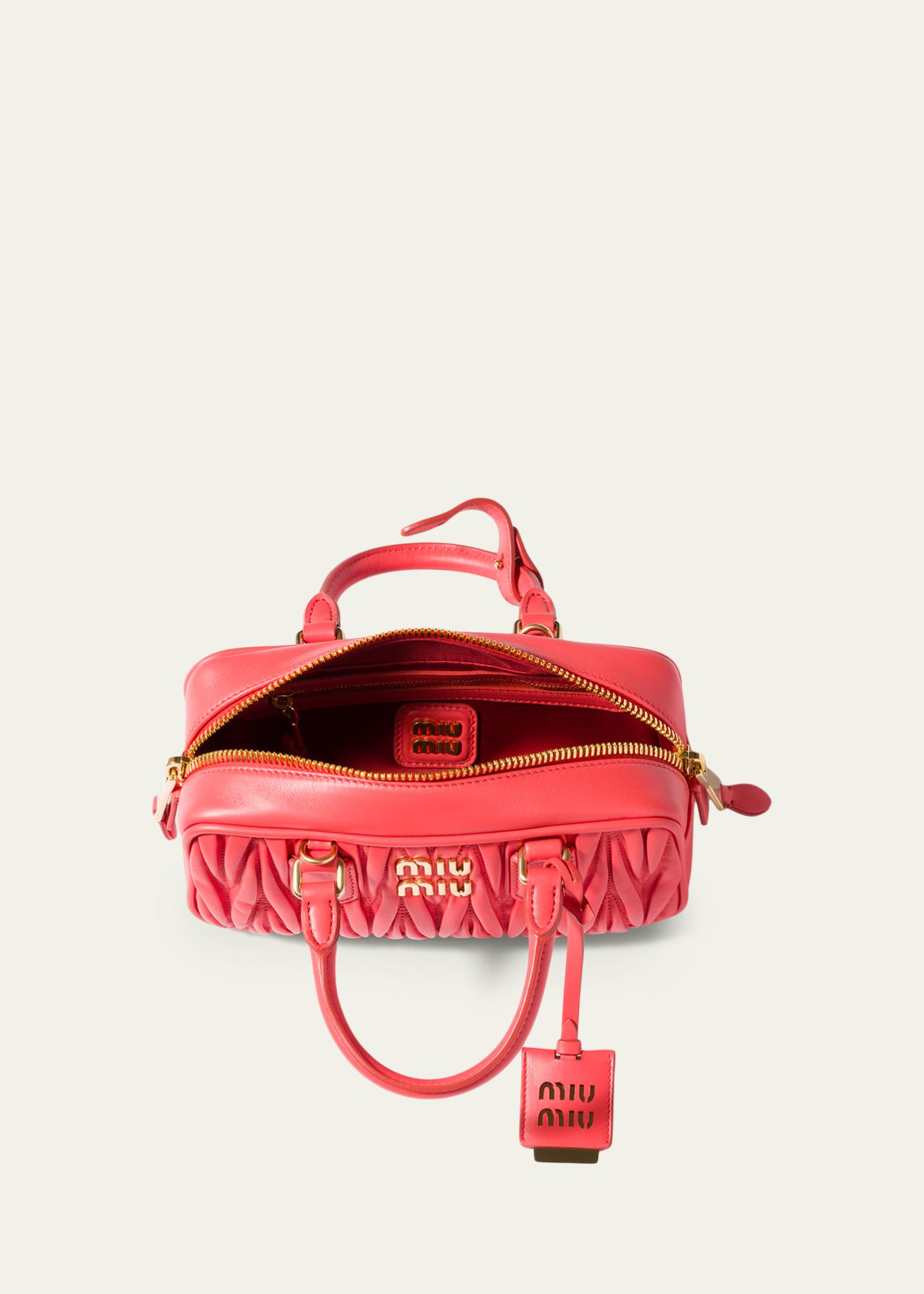 Miu Miu Zip Quilted Leather Top-Handle Bag - Bergdorf Goodman