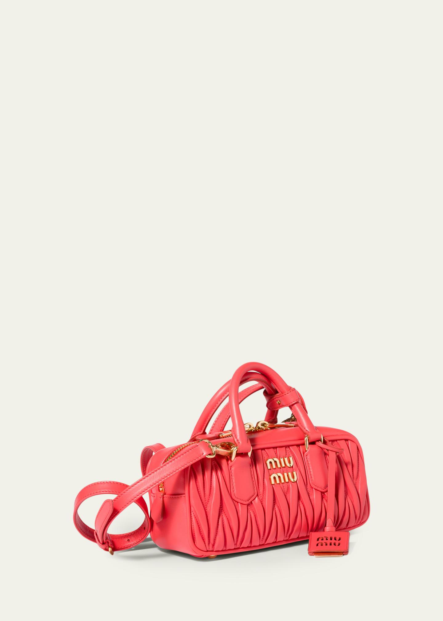 Miu Miu Zip Quilted Leather Top-Handle Bag - Bergdorf Goodman