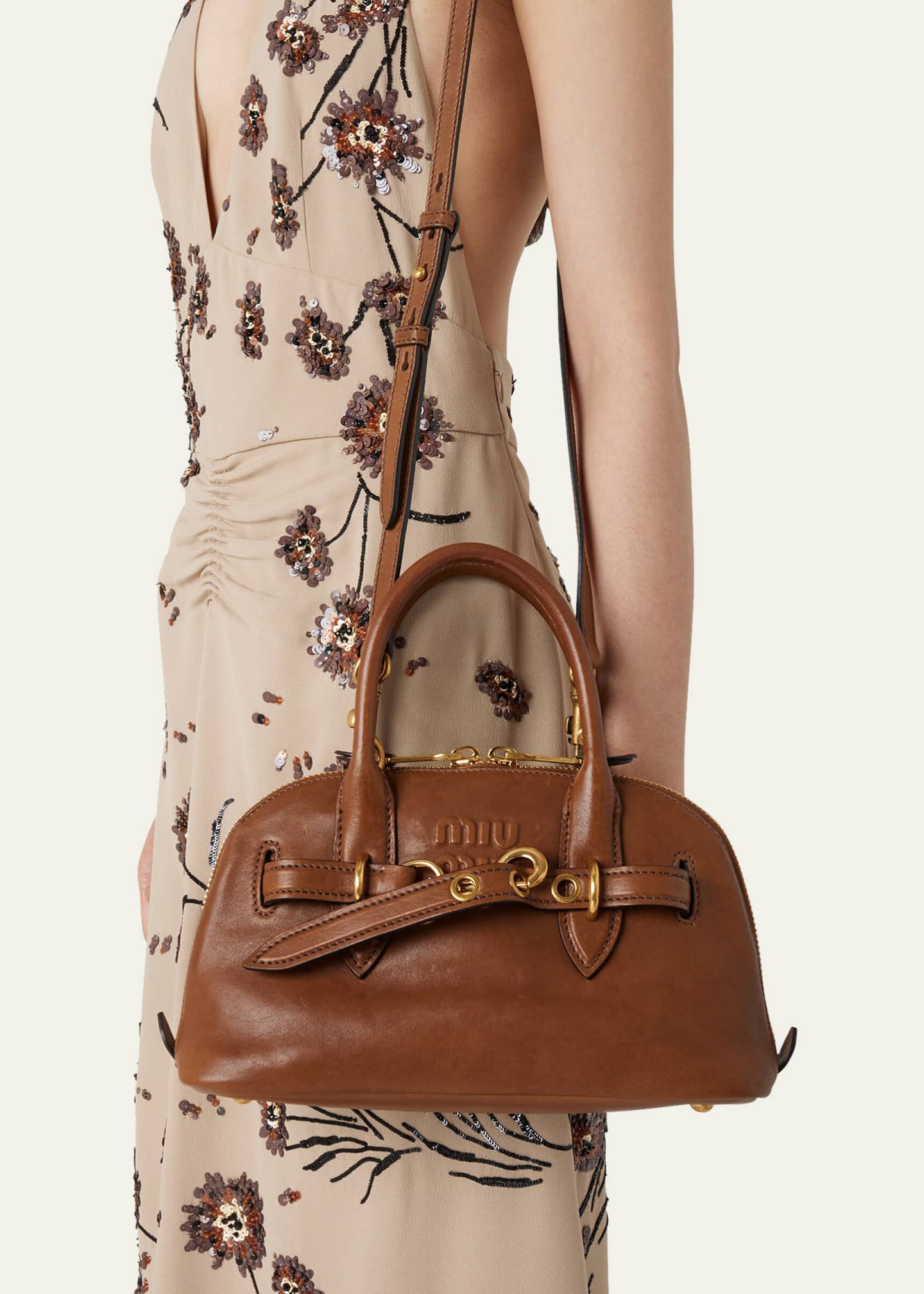 Miu Miu Aventure Medium Nappa Leather Top-Handle Bag Image 2 of 5