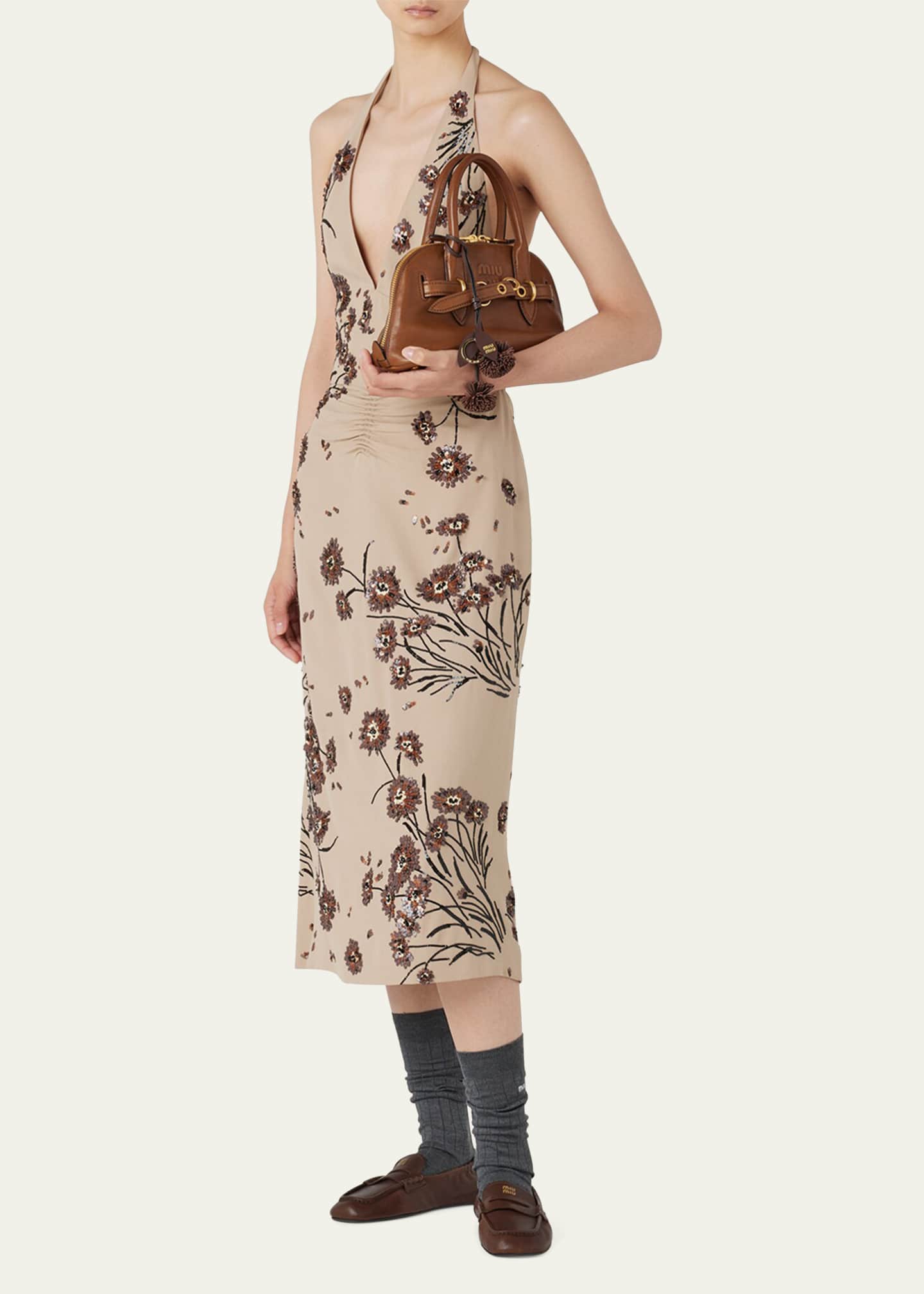 Miu Miu Aventure Medium Nappa Leather Top-Handle Bag Image 5 of 5