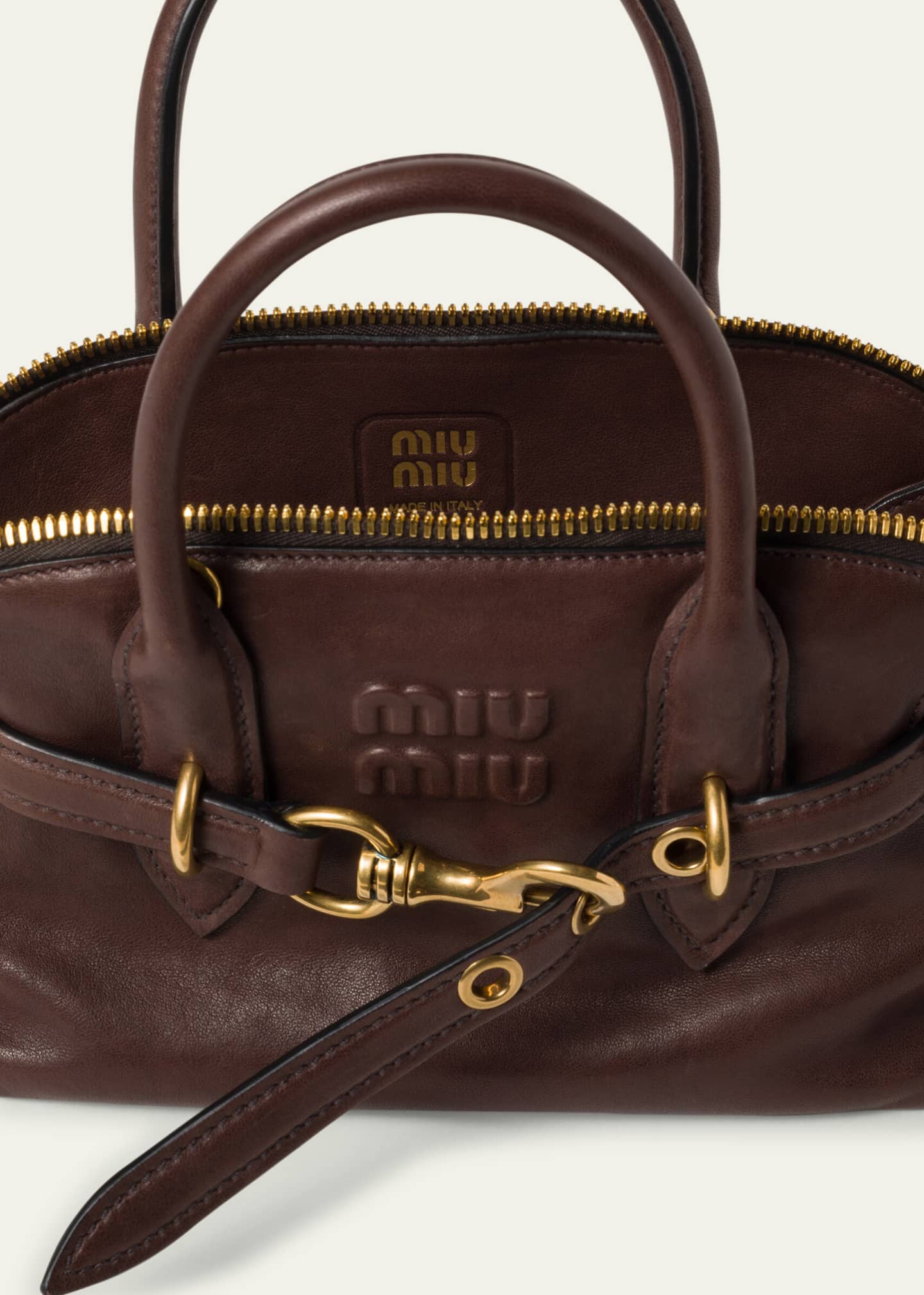 Miu Miu Aventure Medium Nappa Leather Top-Handle Bag Image 4 of 5