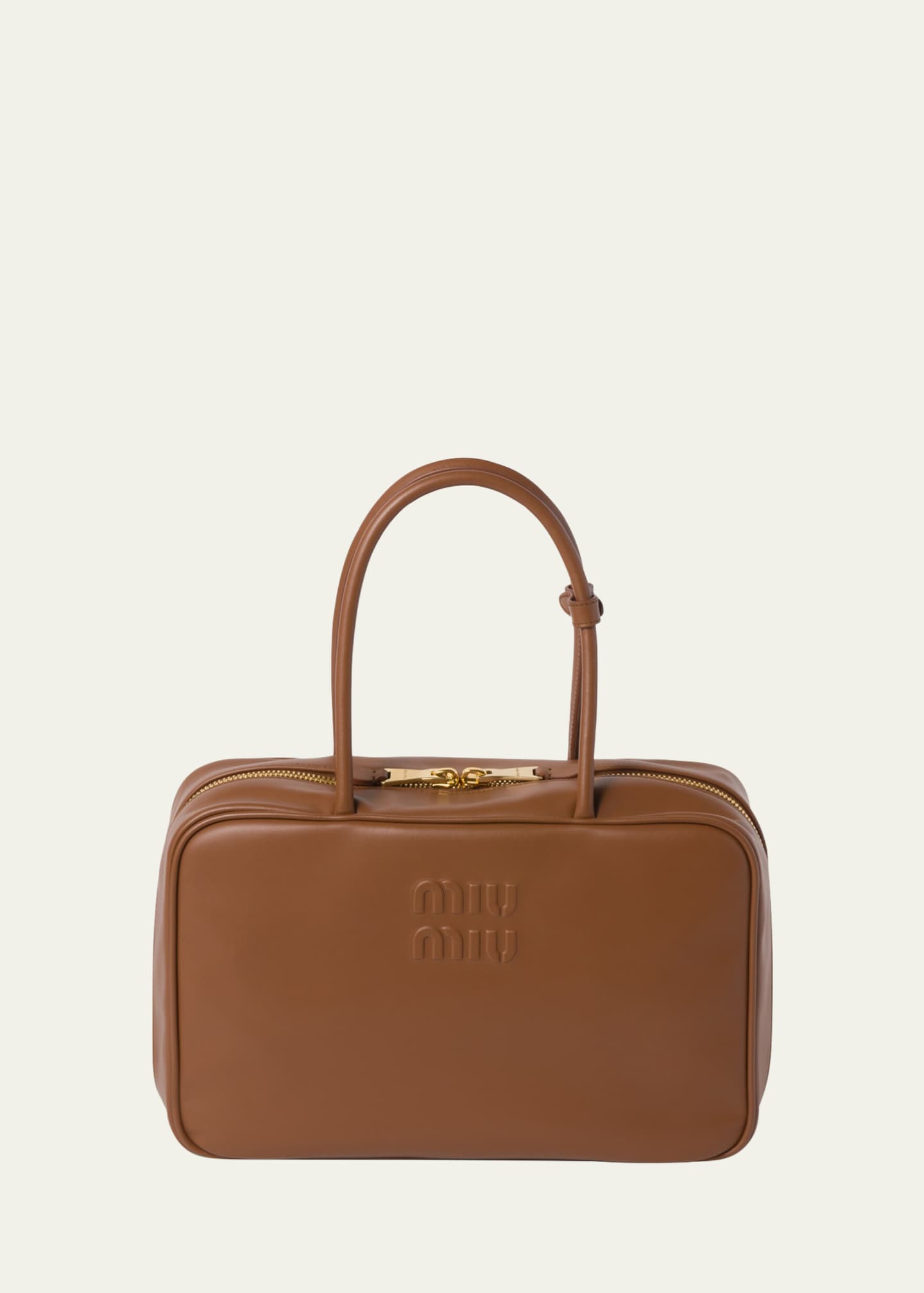 Miu Miu Zip Leather Top-Handle Bag Image 1 of 5