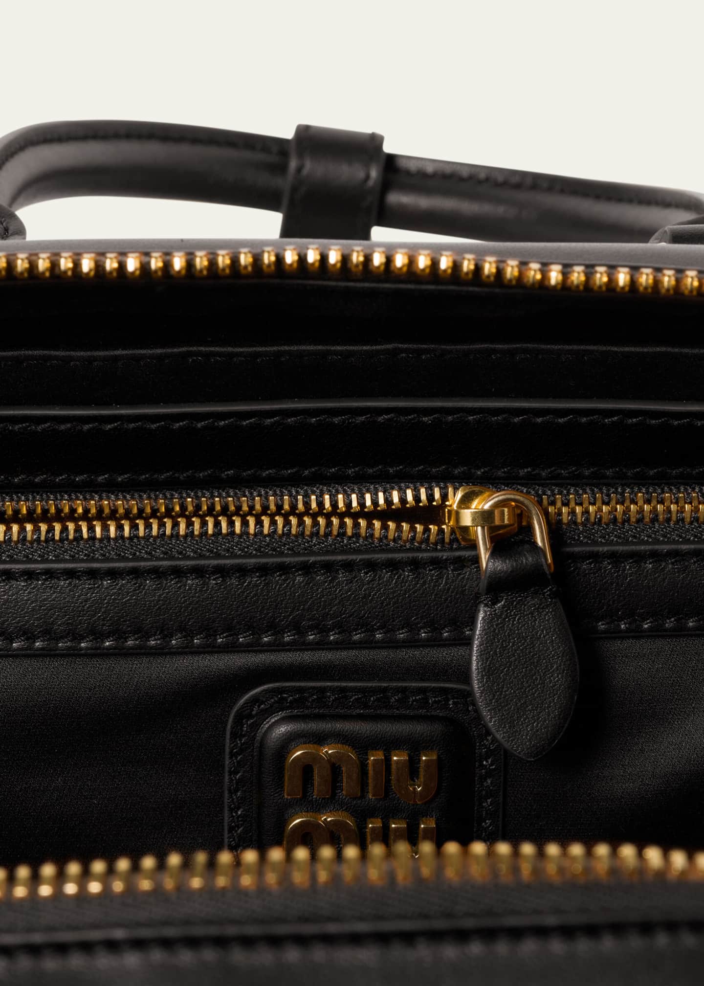 Miu Miu Zip Calf Leather Top-Handle Bag Image 3 of 3
