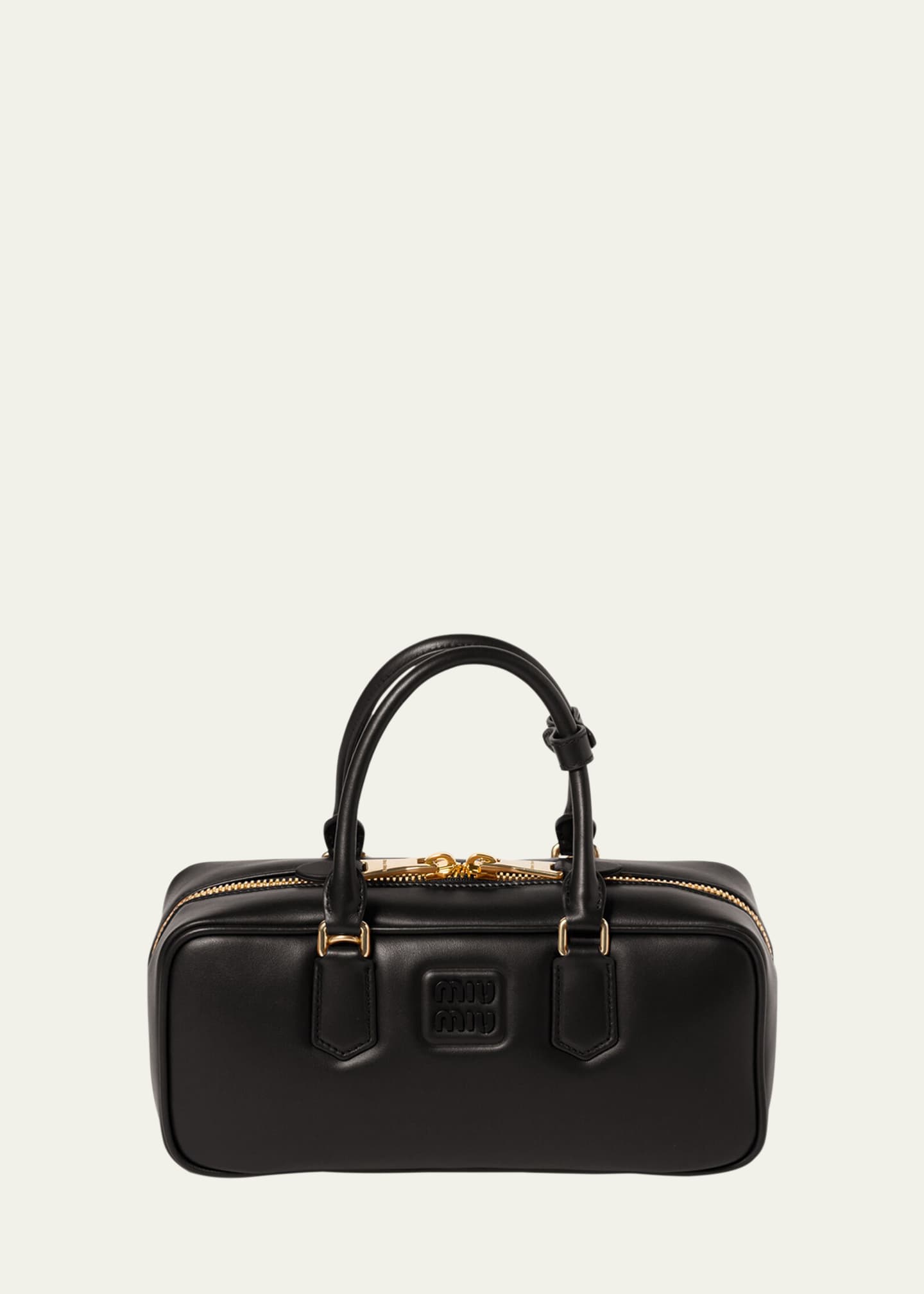 Miu Miu Zip Calf Leather Top-Handle Bag Image 1 of 3