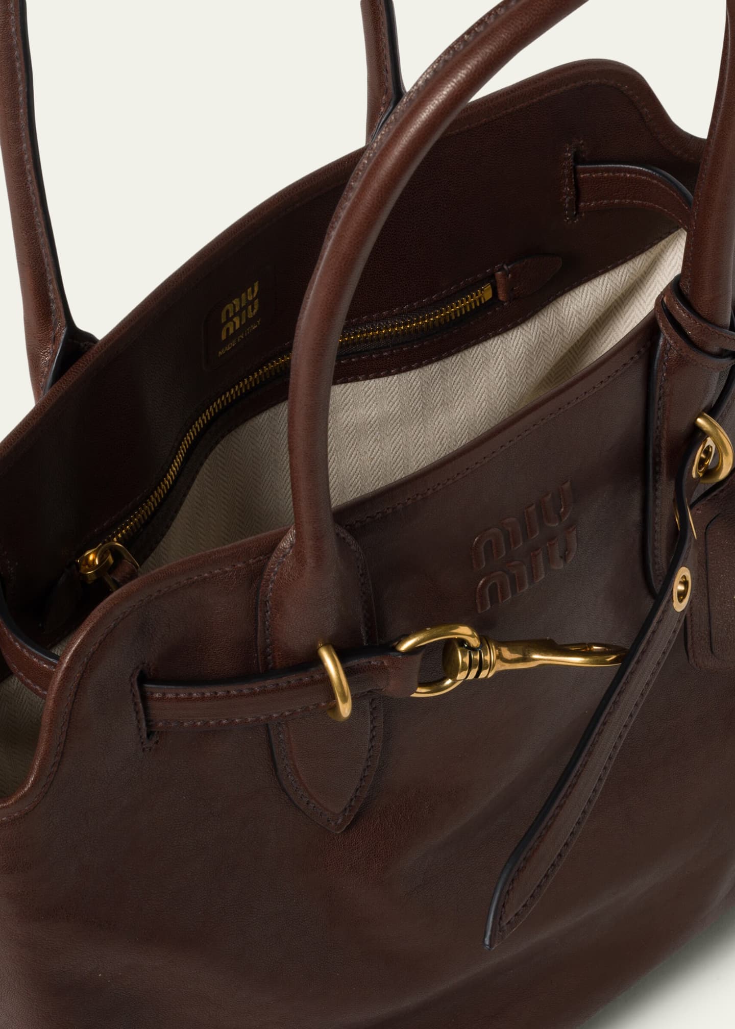 Miu Miu Aventure Large Leather Shoulder Bag - Bergdorf Goodman