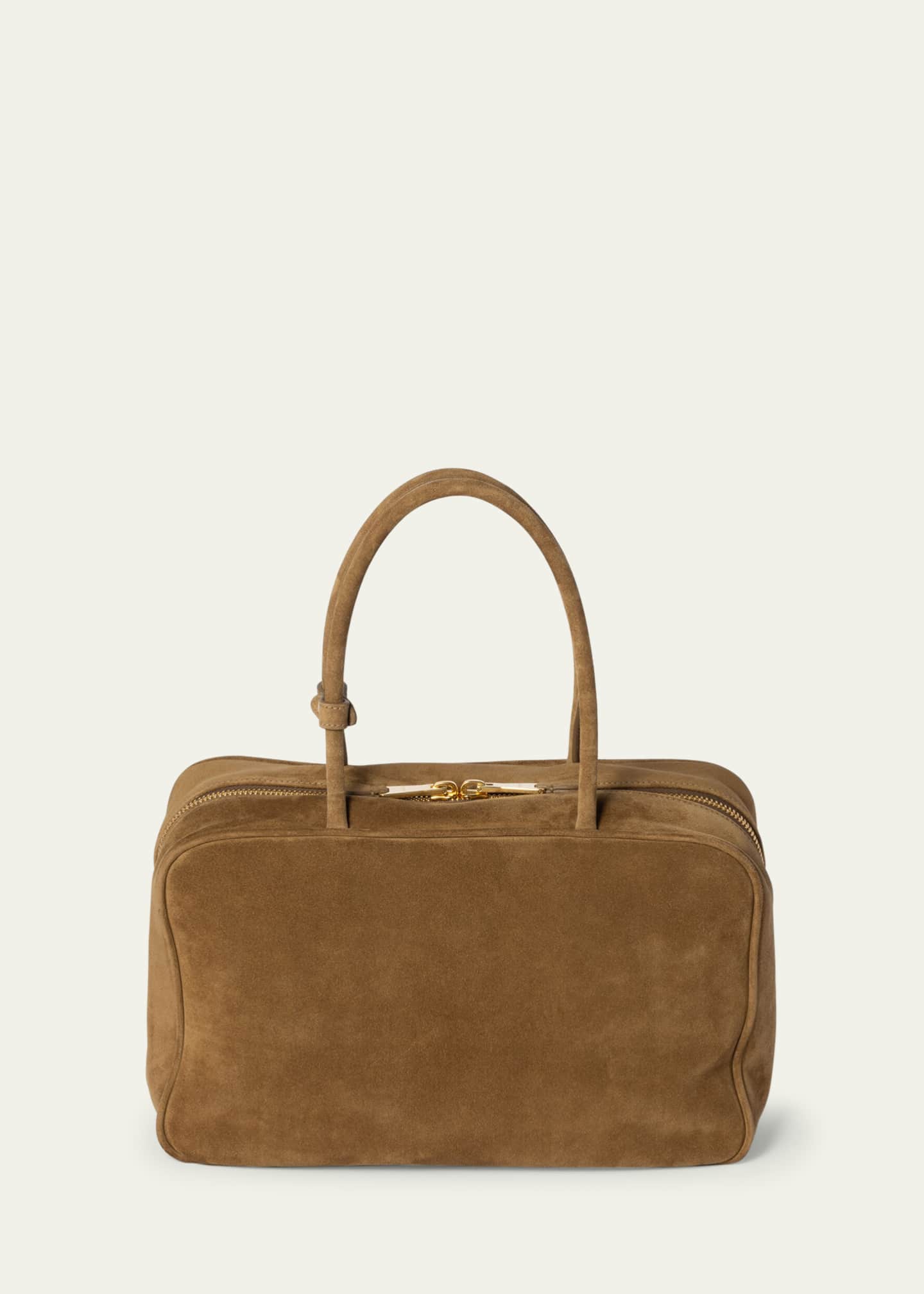 Beau Goat Suede Top-Handle Bag