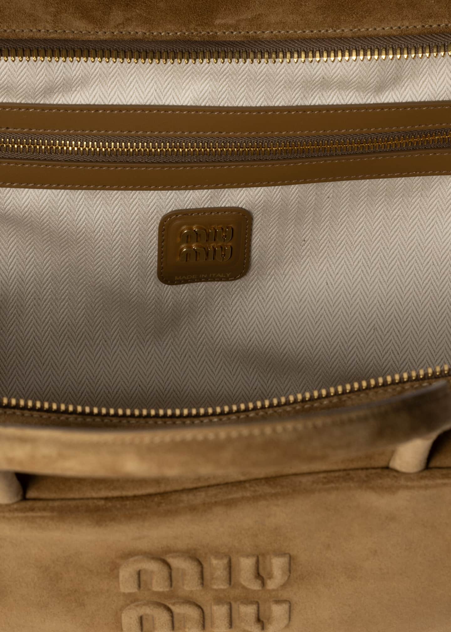 Beau Goat Suede Top-Handle Bag