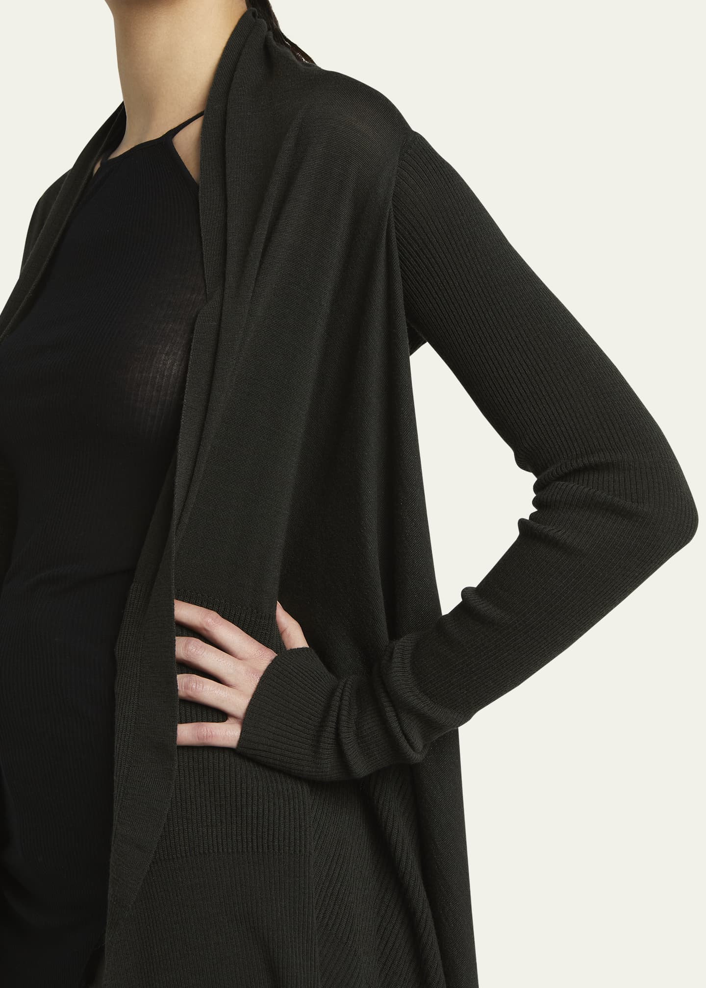Rick Owens Long Wrap Open Cardigan Bergdorf Goodman