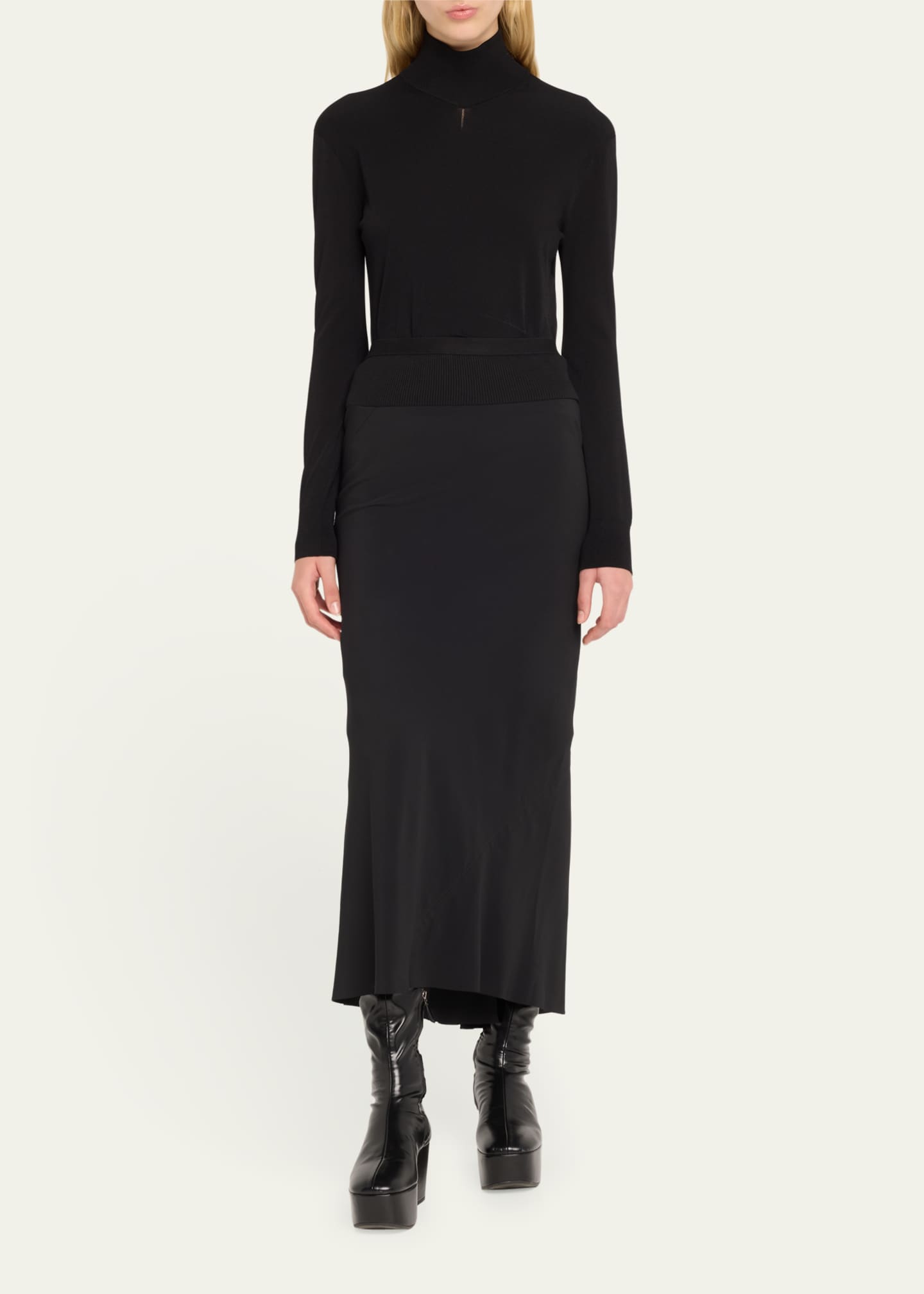 Rick Owens Calf Length Bias Skirt Image 2 of 5