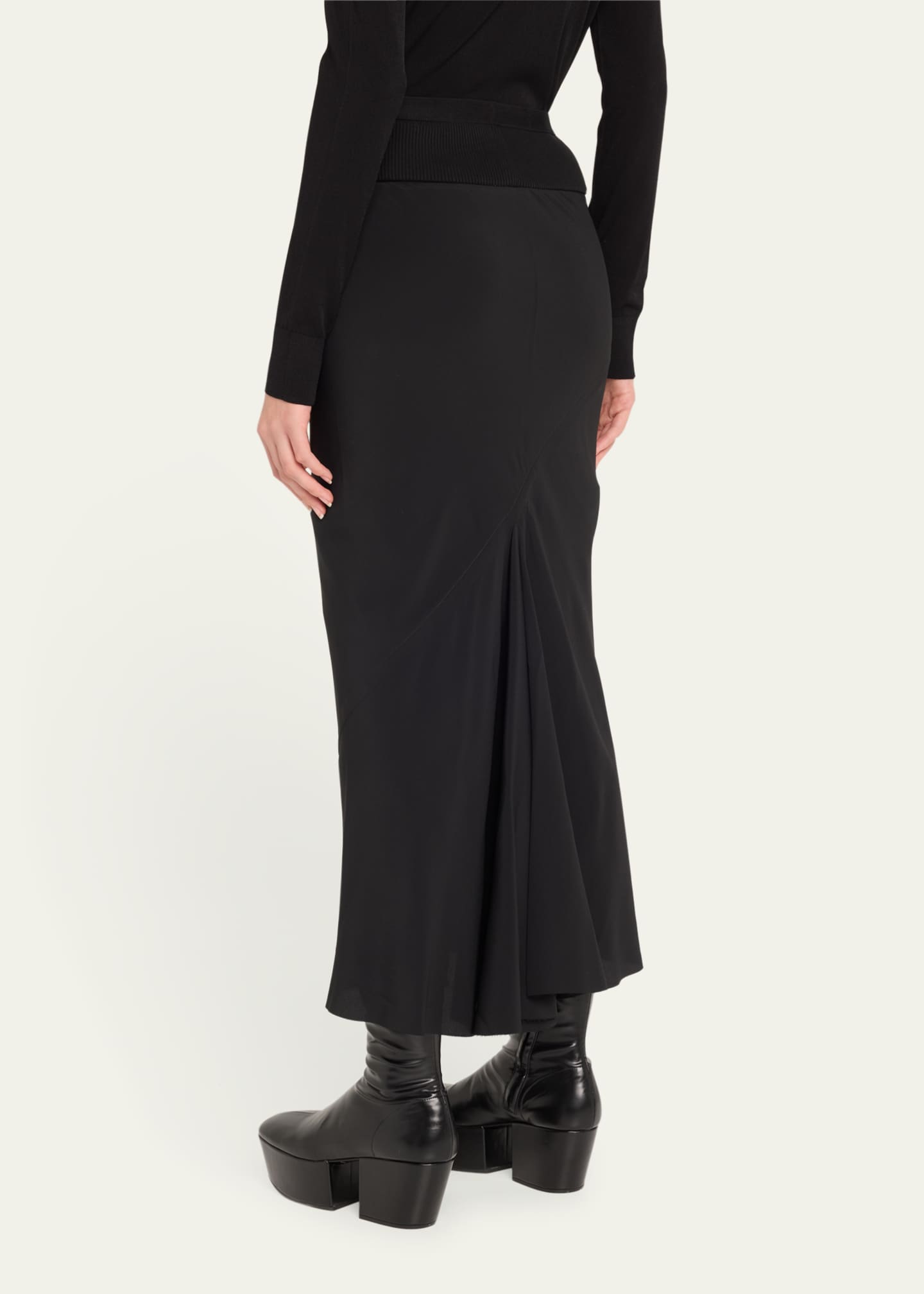 Rick Owens Calf Length Bias Skirt Image 3 of 5