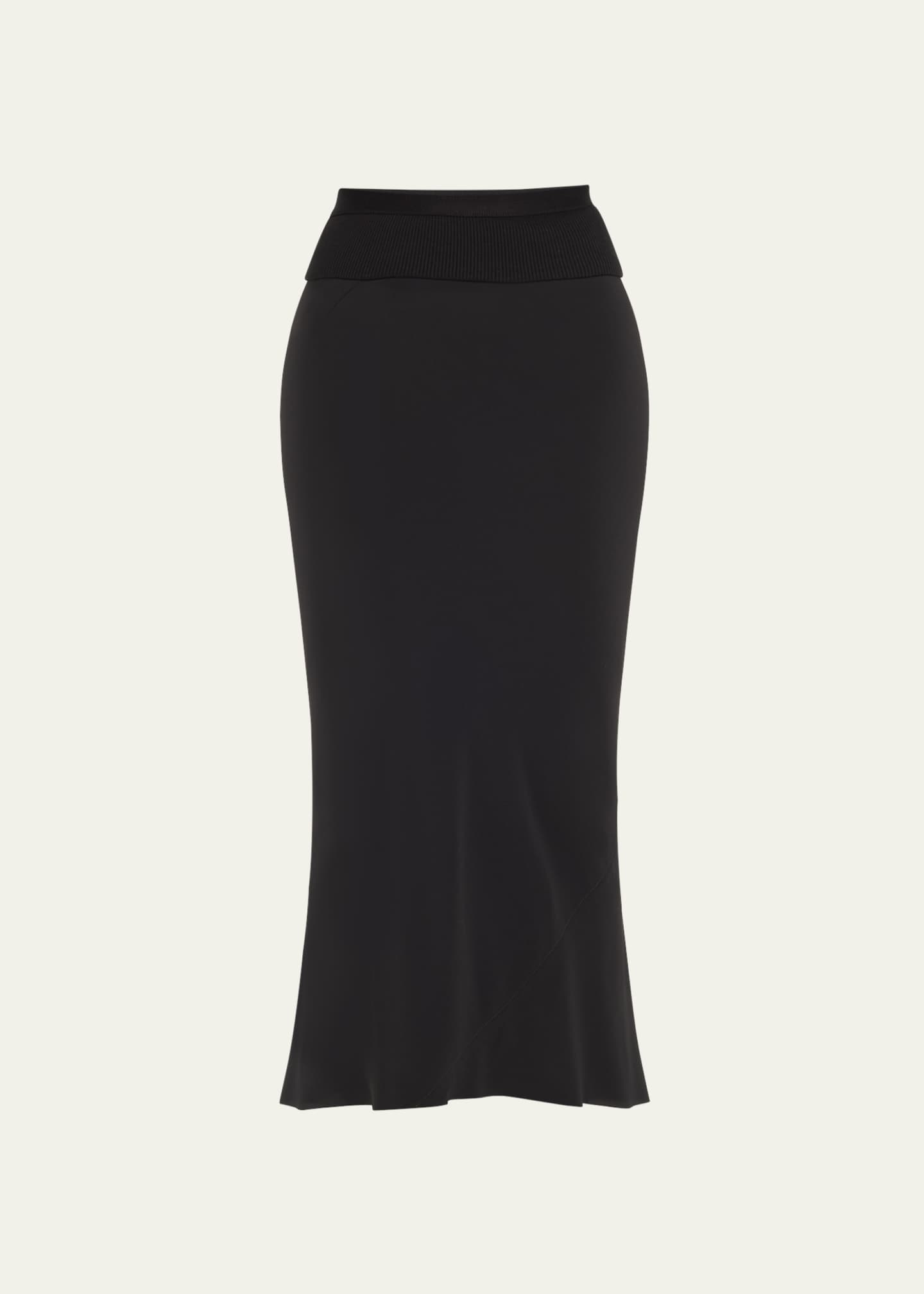 Rick Owens Calf Length Bias Skirt Image 1 of 5
